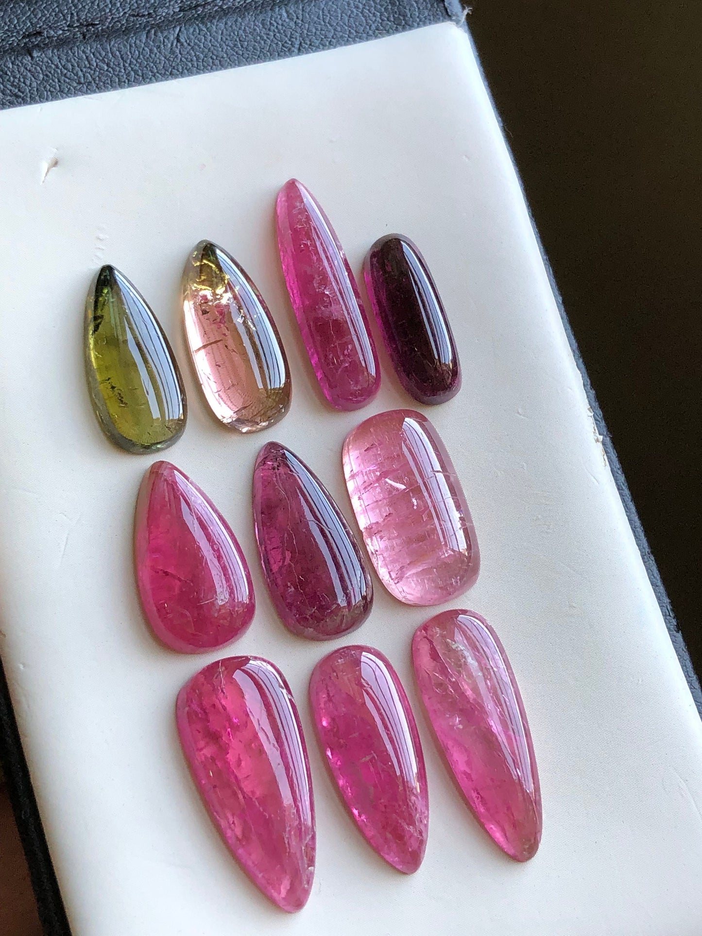 Natural pink tourmaline cabochons lot 70.90 carats