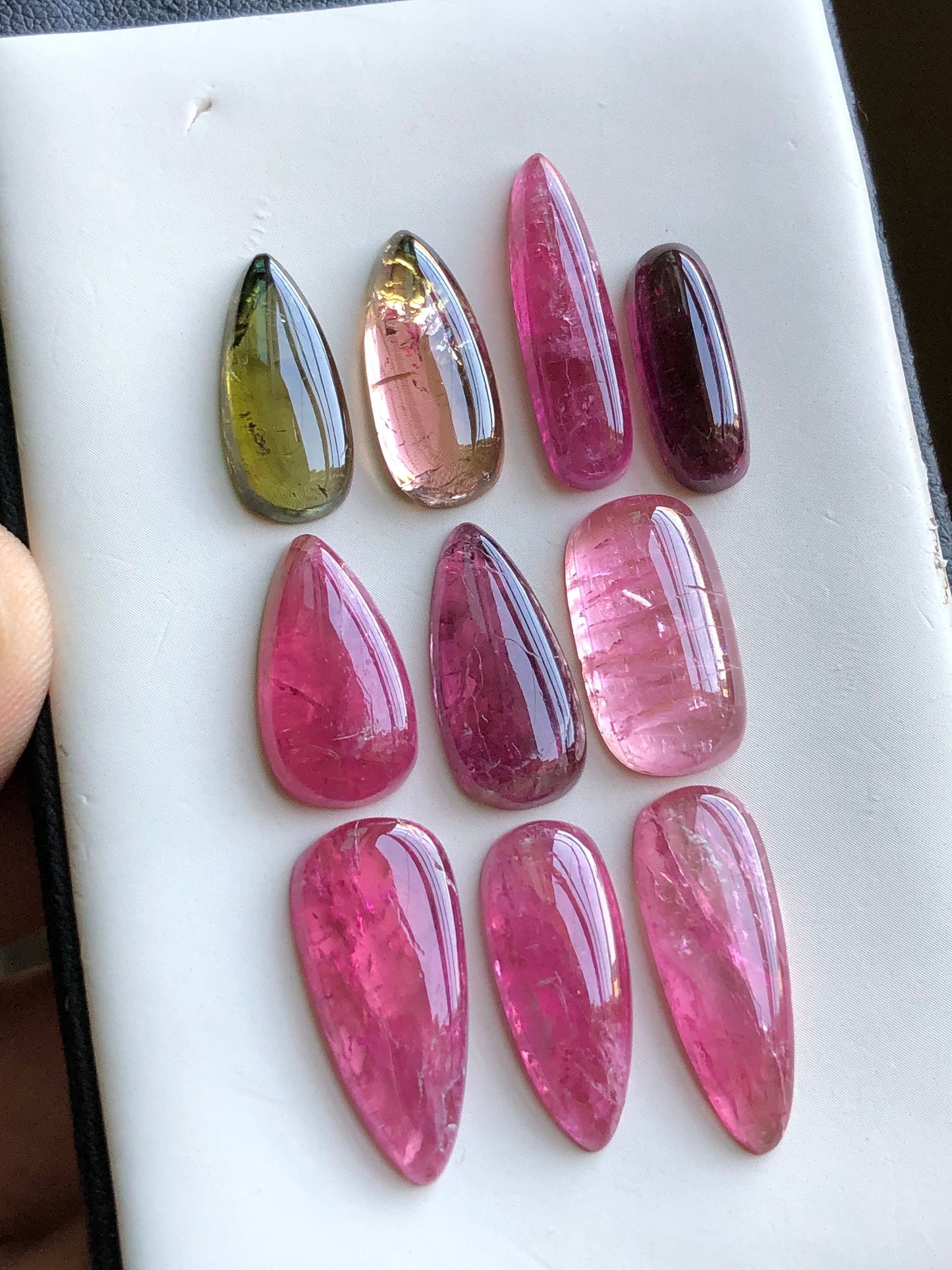 Natural pink tourmaline cabochons lot 70.90 carats