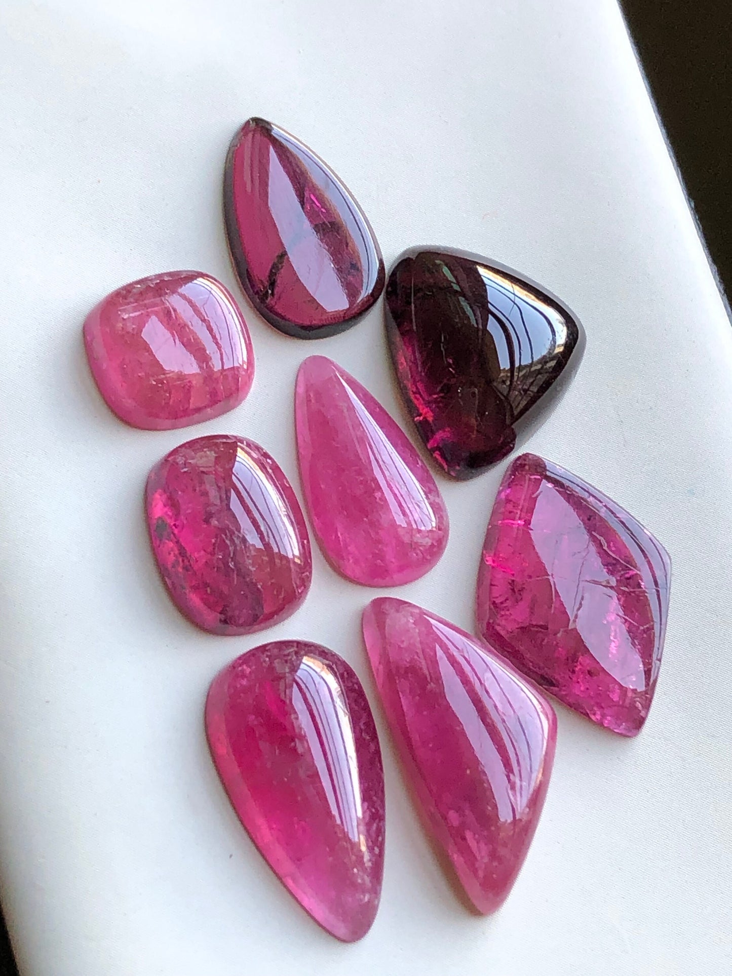 Natural pink tourmaline cabochons 54.70 carats