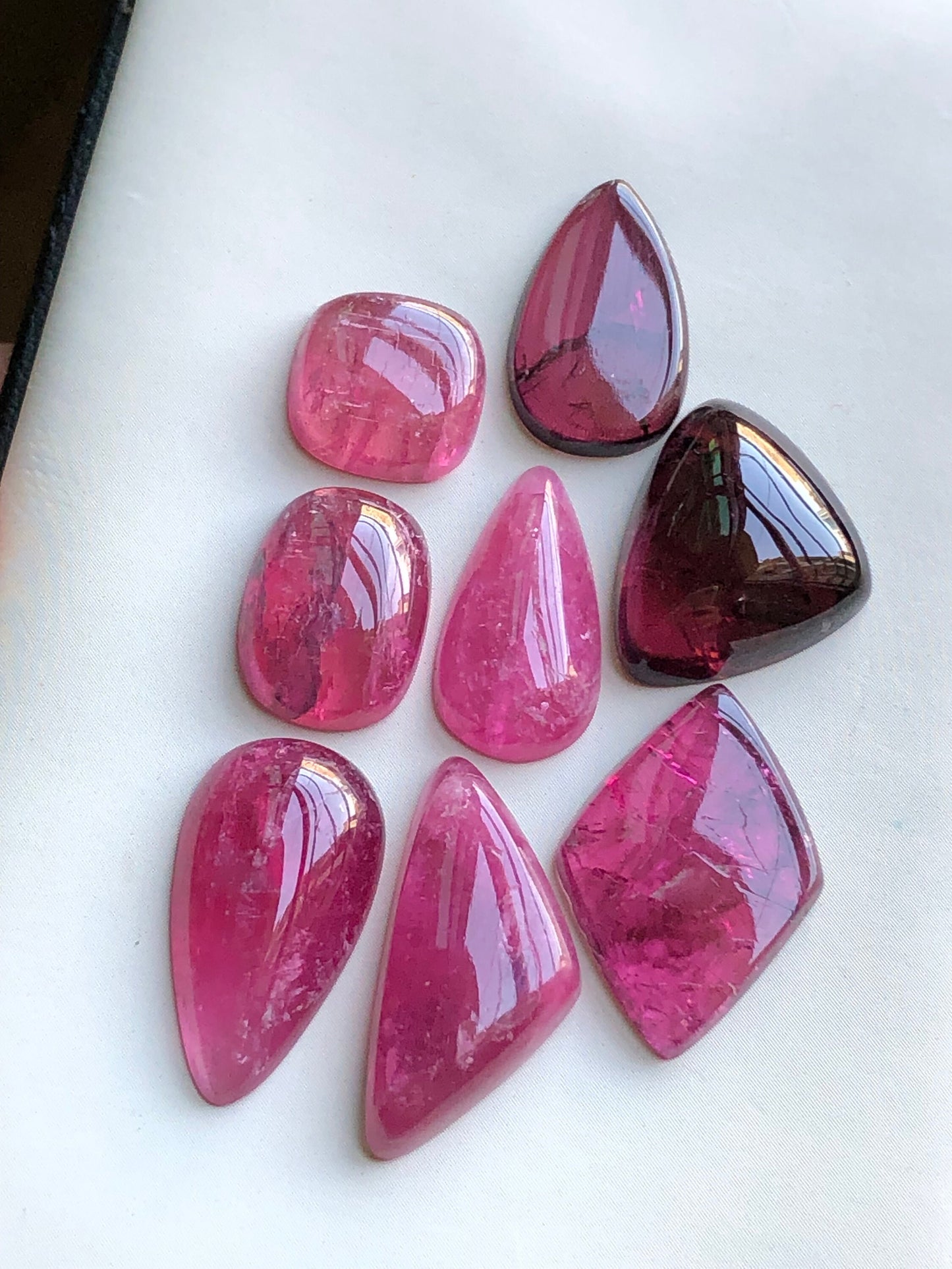 Natural pink tourmaline cabochons 54.70 carats