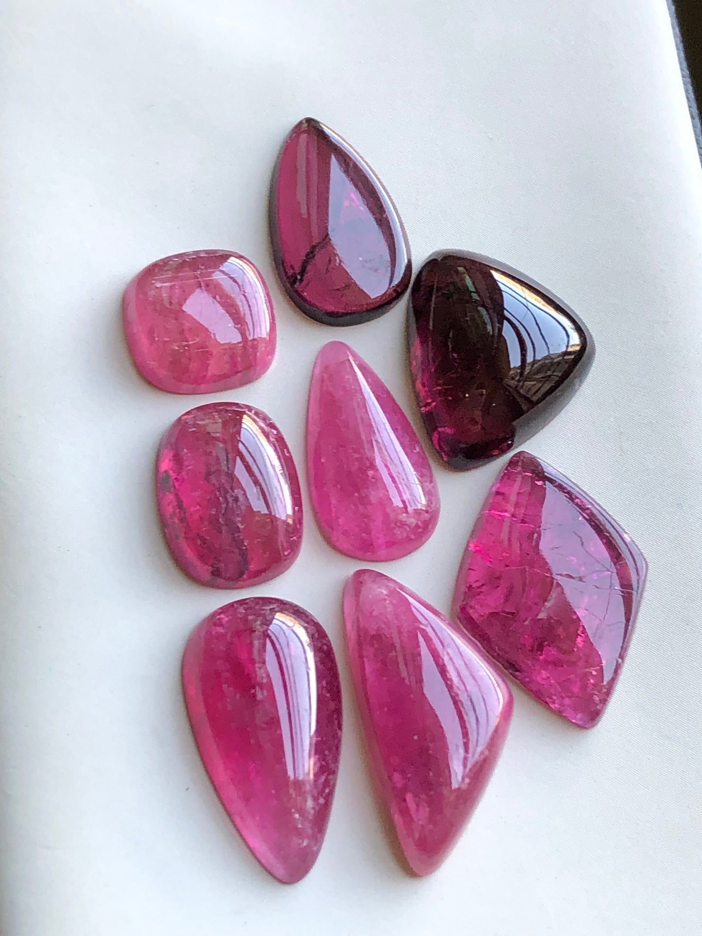 Natural pink tourmaline cabochons 54.70 carats