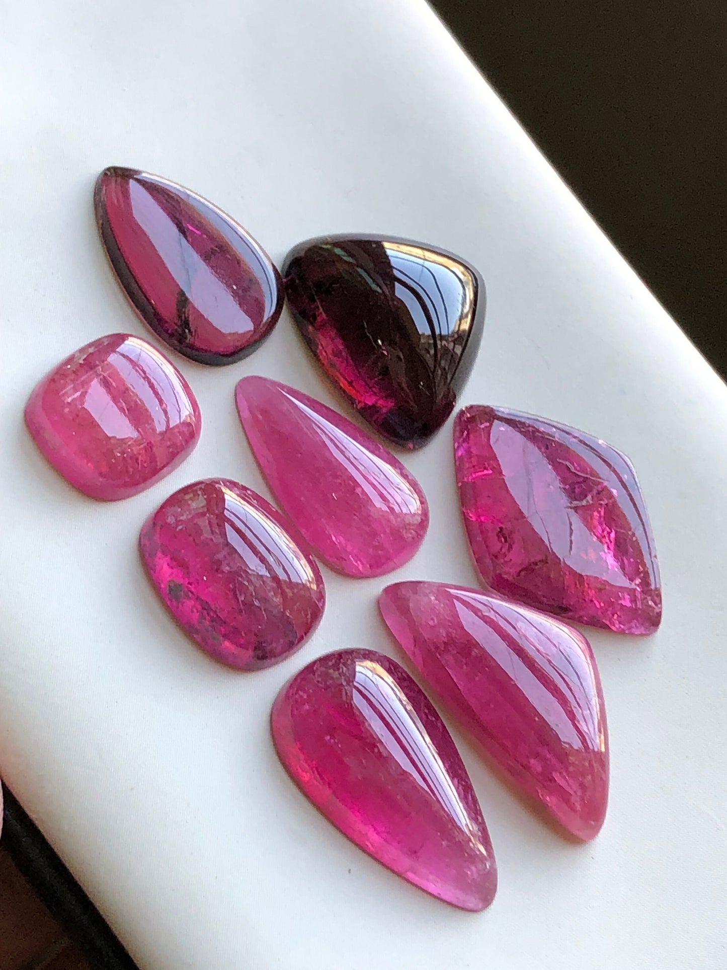 Natural pink tourmaline cabochons 54.70 carats