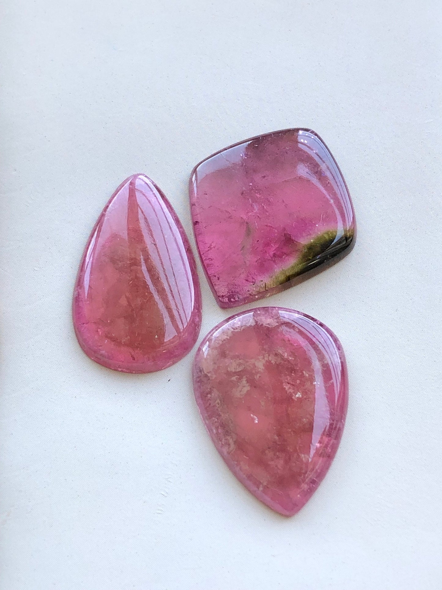 Natural pink tourmaline cabochons 34.50