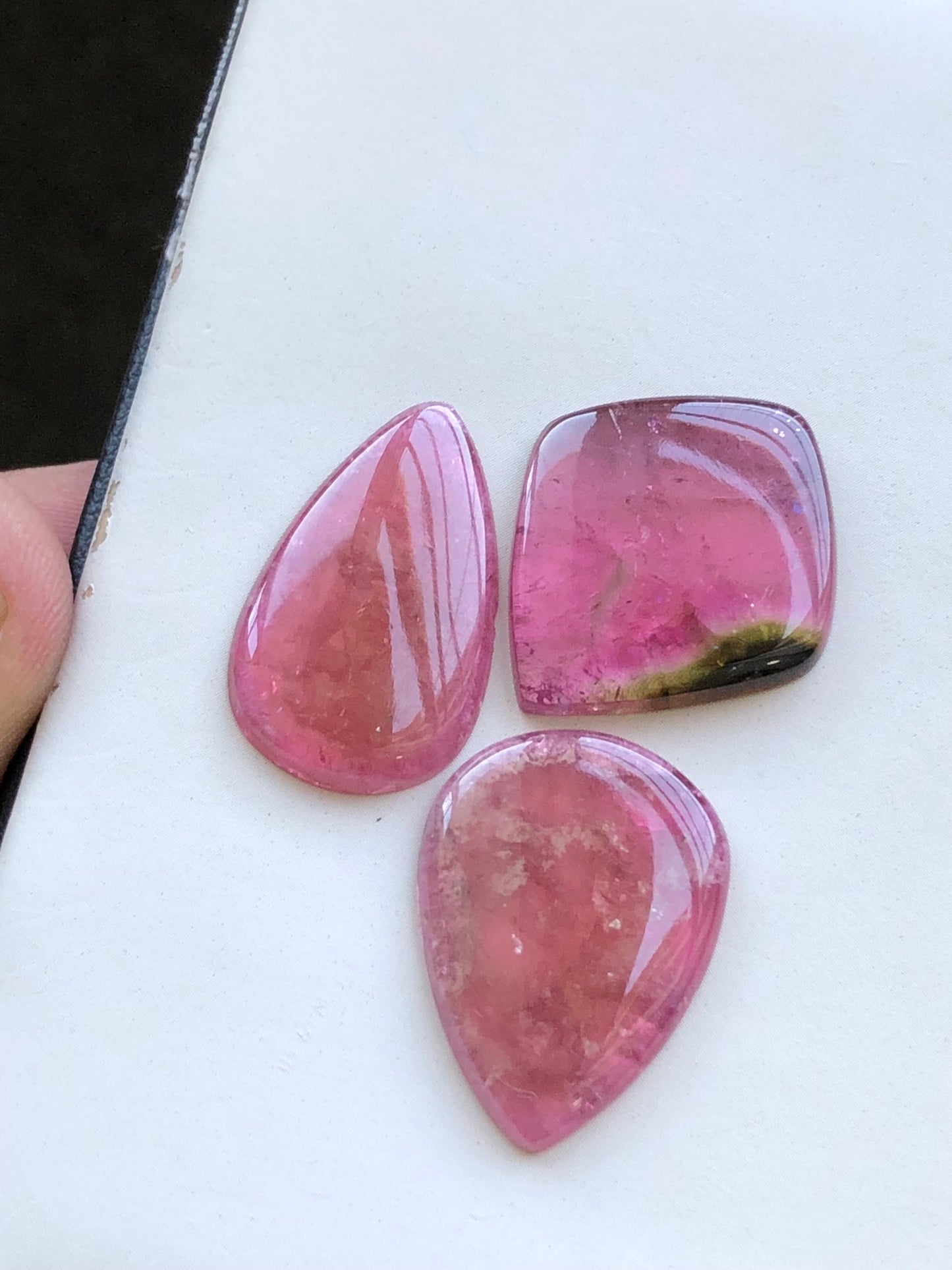 Natural pink tourmaline cabochons 34.50