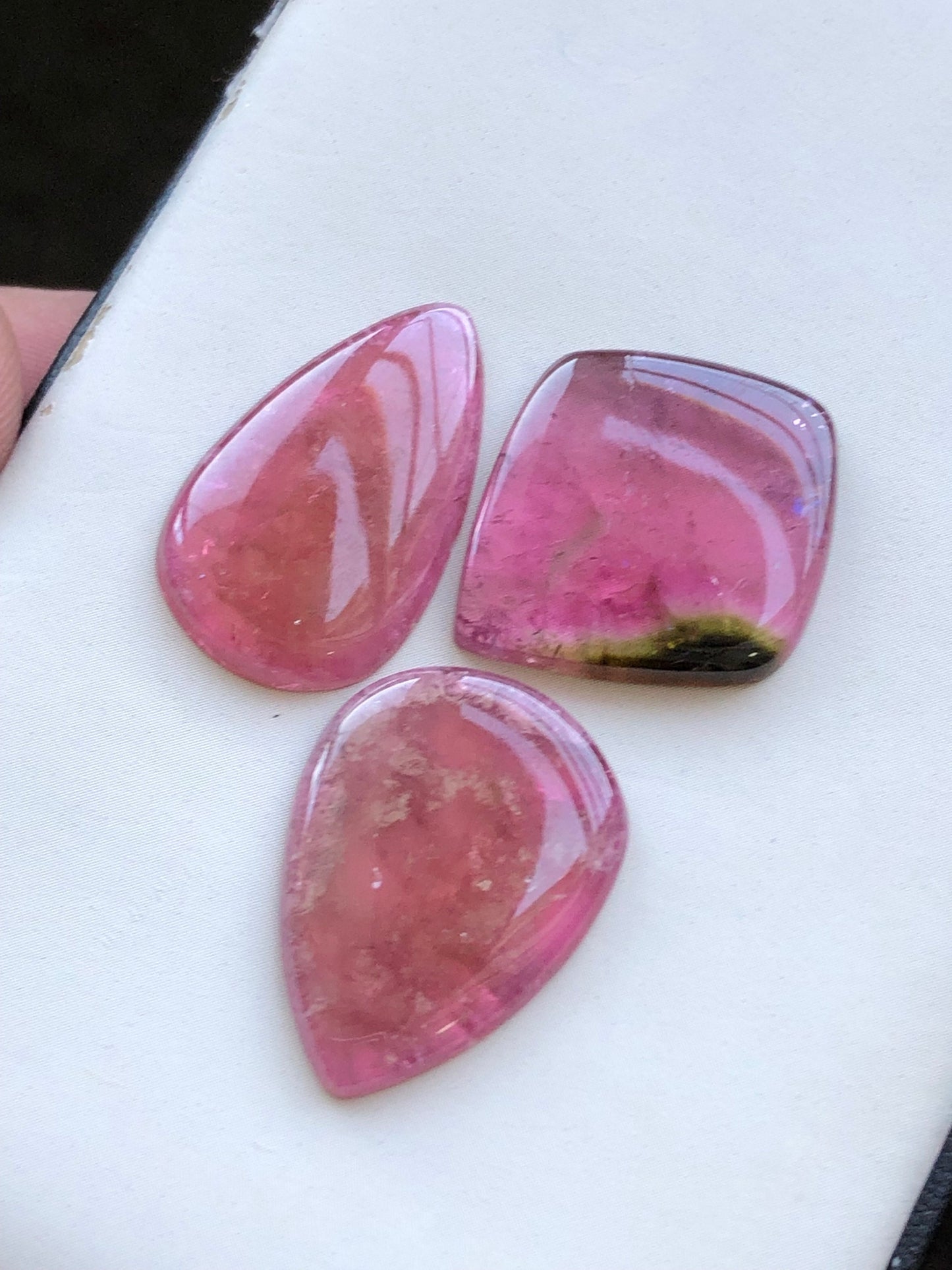 Natural pink tourmaline cabochons 34.50