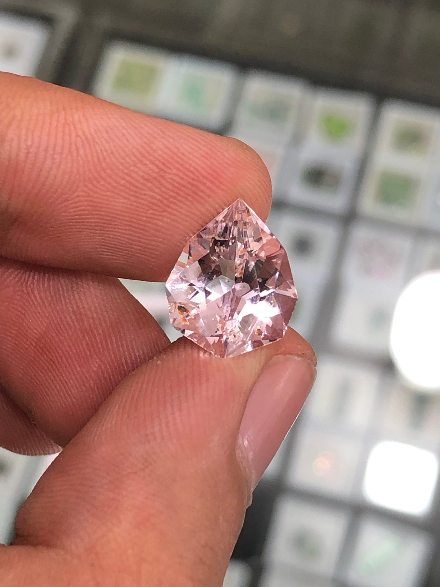 Fancy cut natural morganite 5 carat