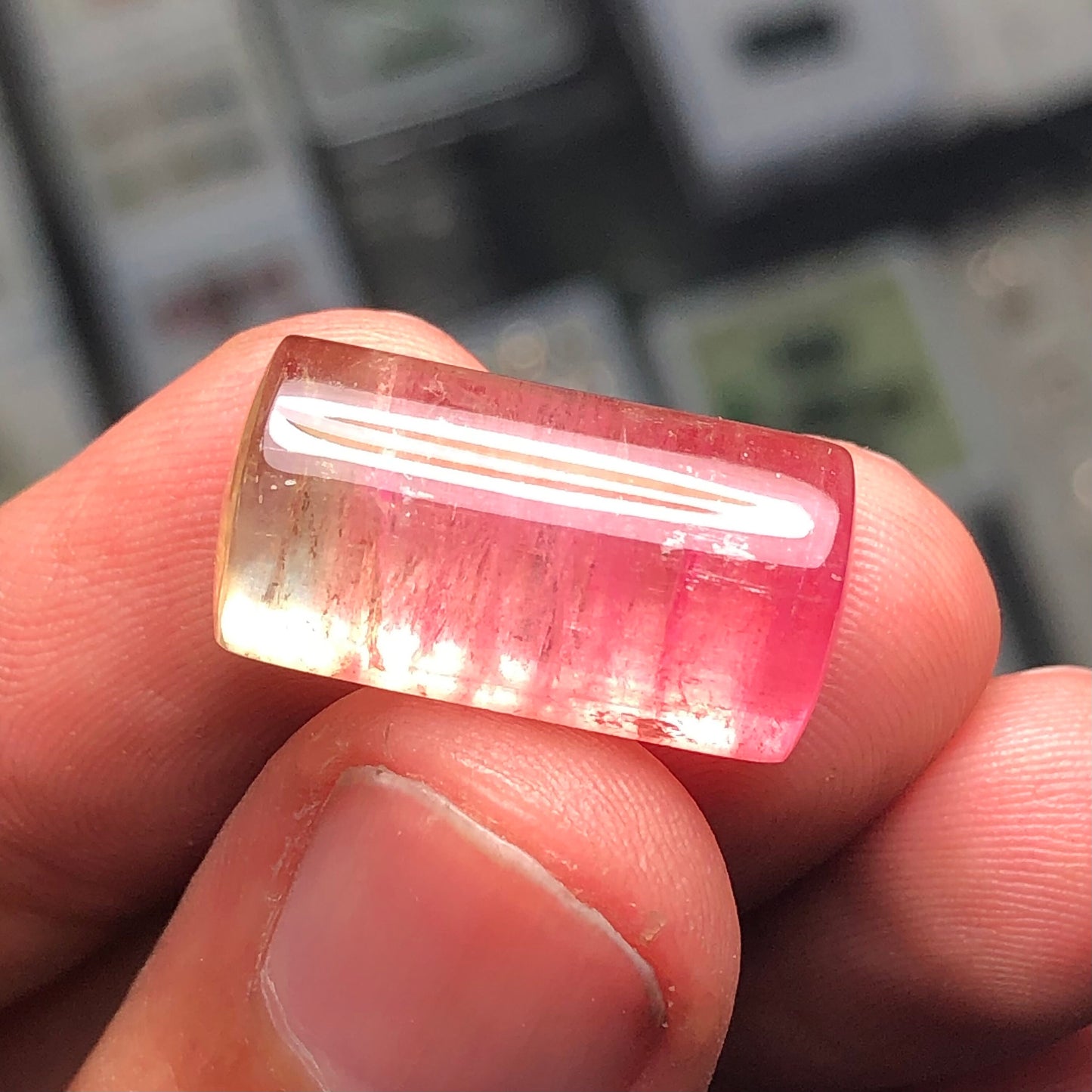 Natural Watermelon tourmaline cabochon 20.45 carats