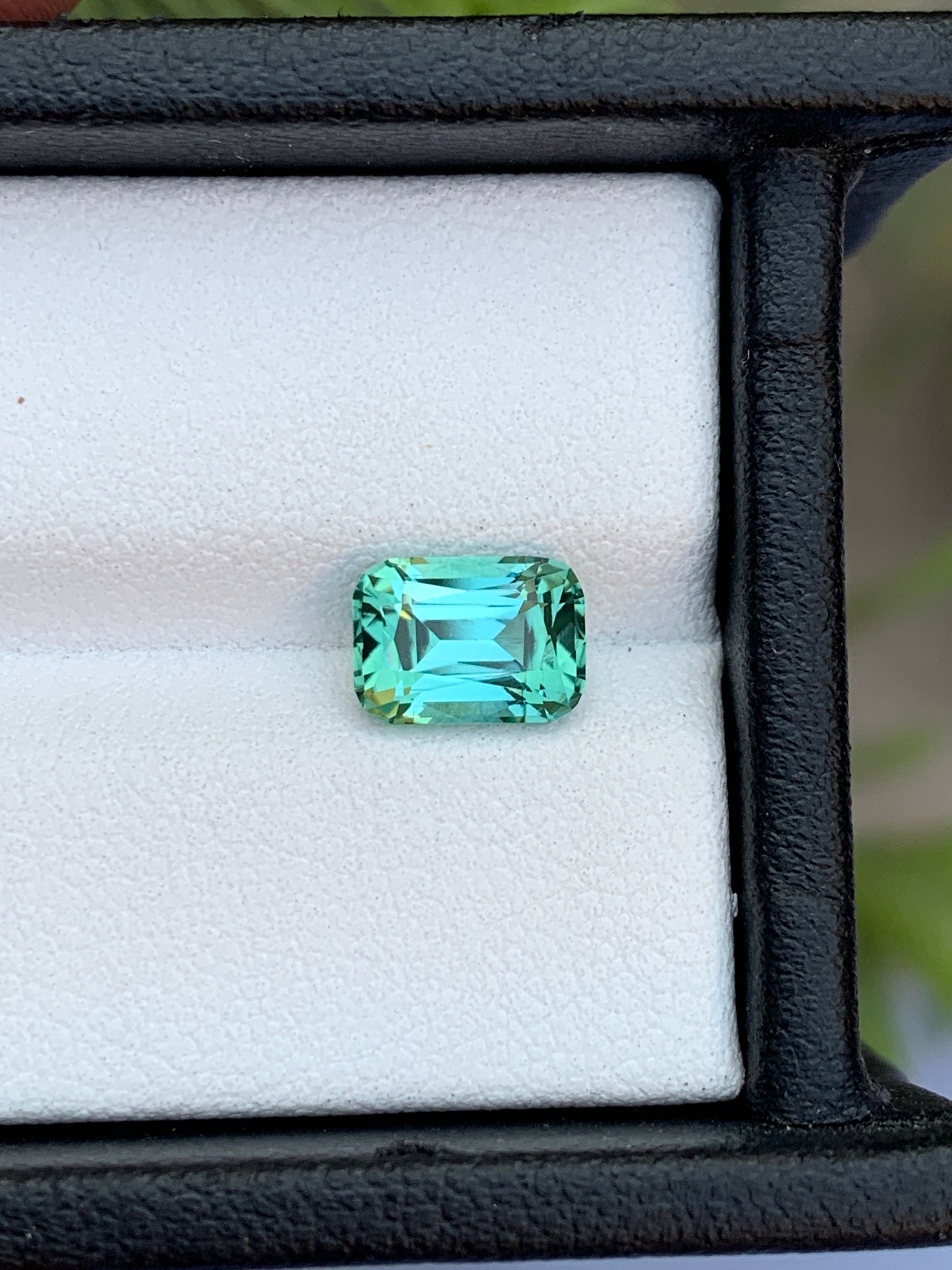 Blue green tourmaline loop clean 1.60 carat