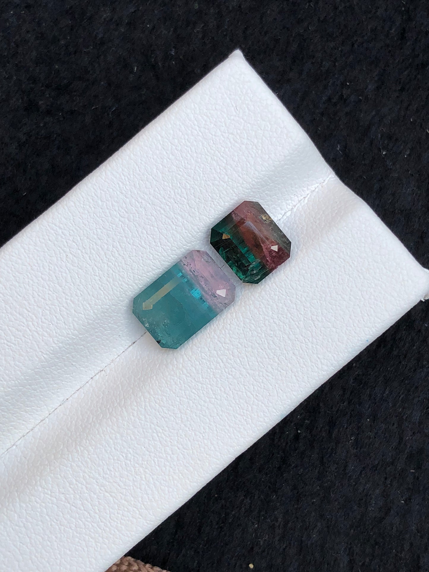 Bi colour tourmalines 5.55 carats