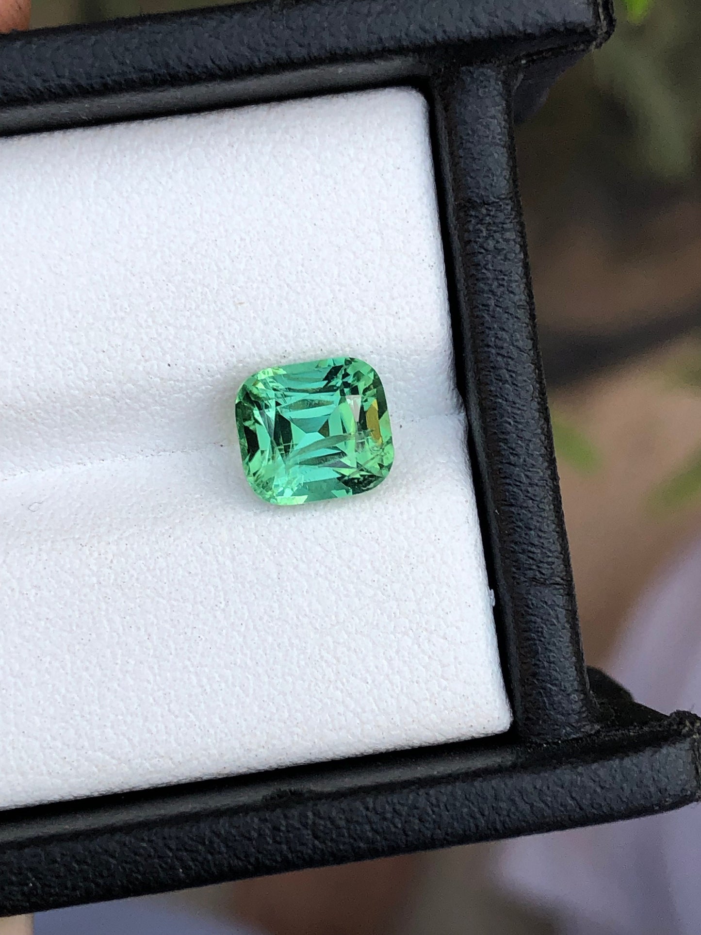 Bluish green tourmaline 2.15 carat natural