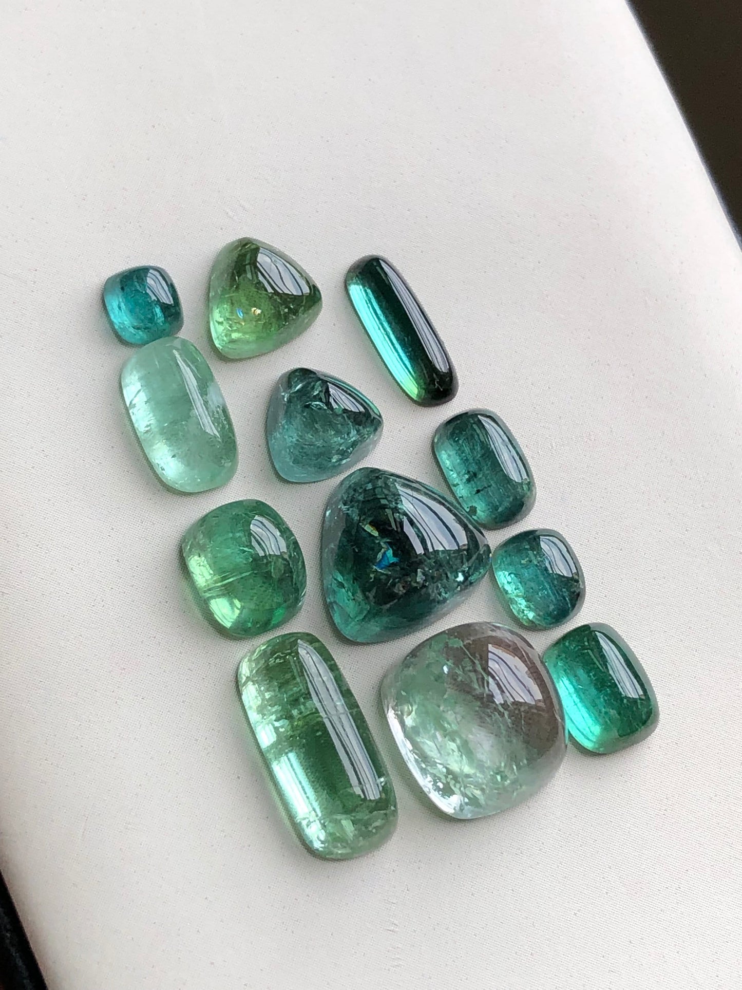 Natural tourmaline cabochons lot 32.20 carats