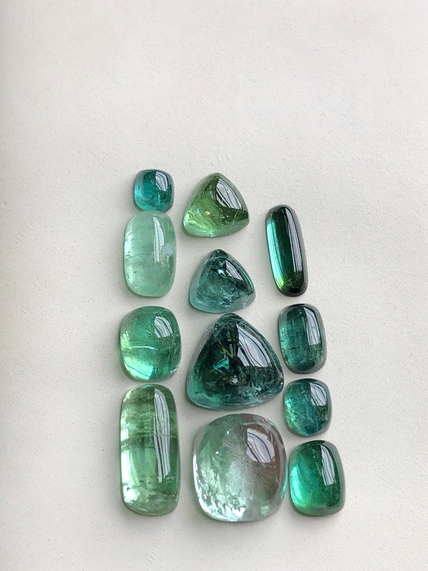 Natural tourmaline cabochons lot 32.20 carats