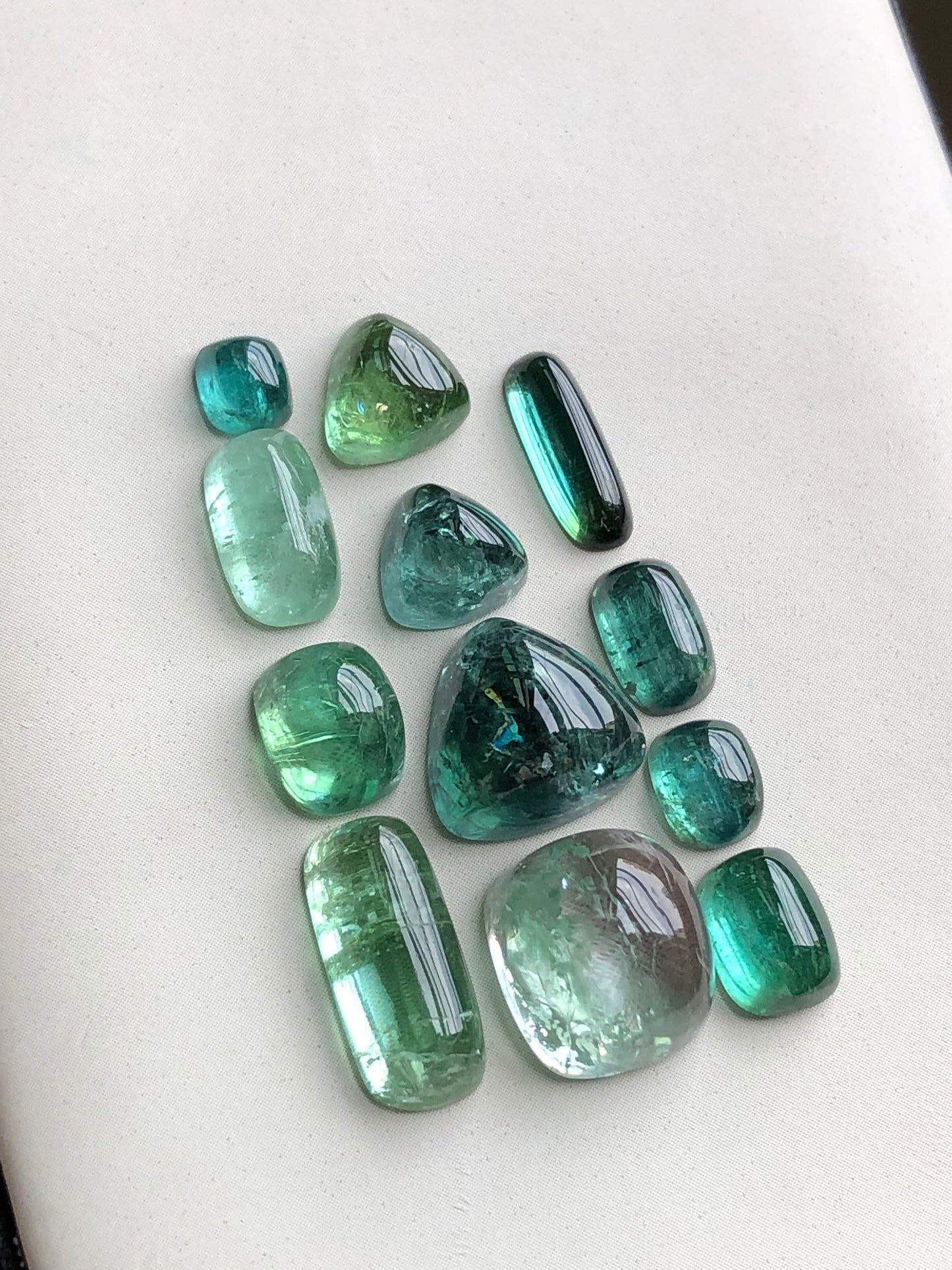 Natural tourmaline cabochons lot 32.20 carats