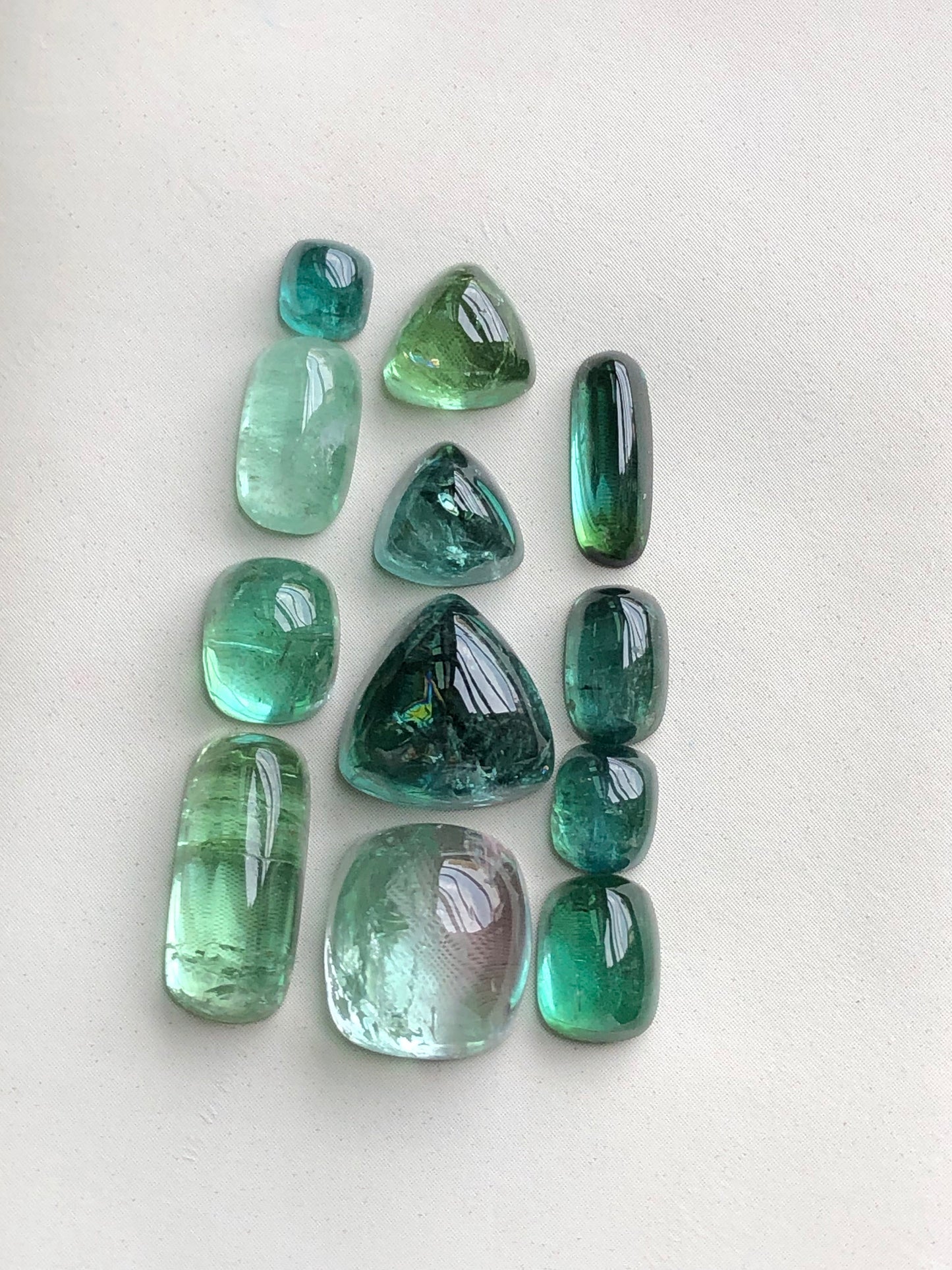 Natural tourmaline cabochons lot 32.20 carats