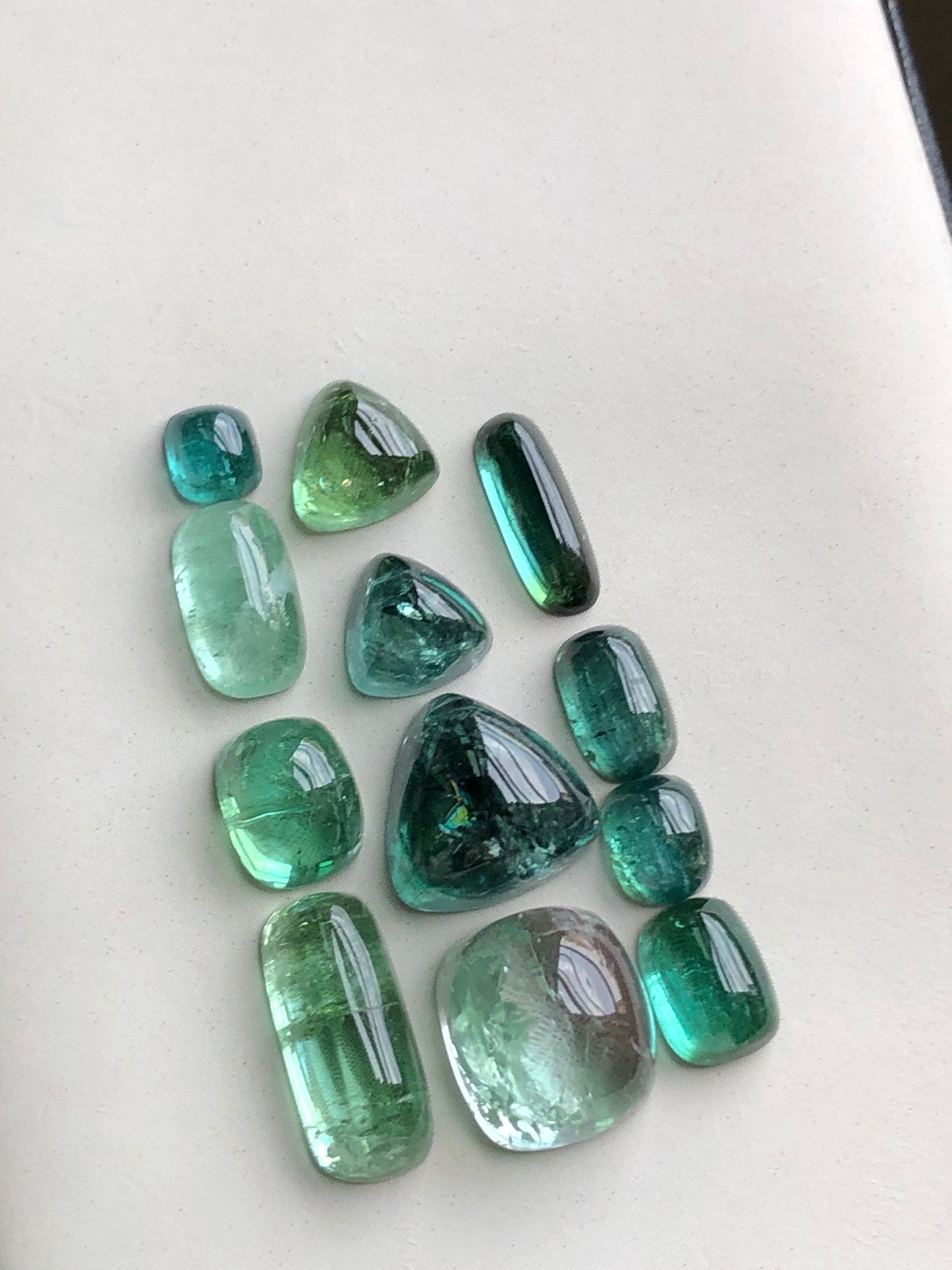 Natural tourmaline cabochons lot 32.20 carats