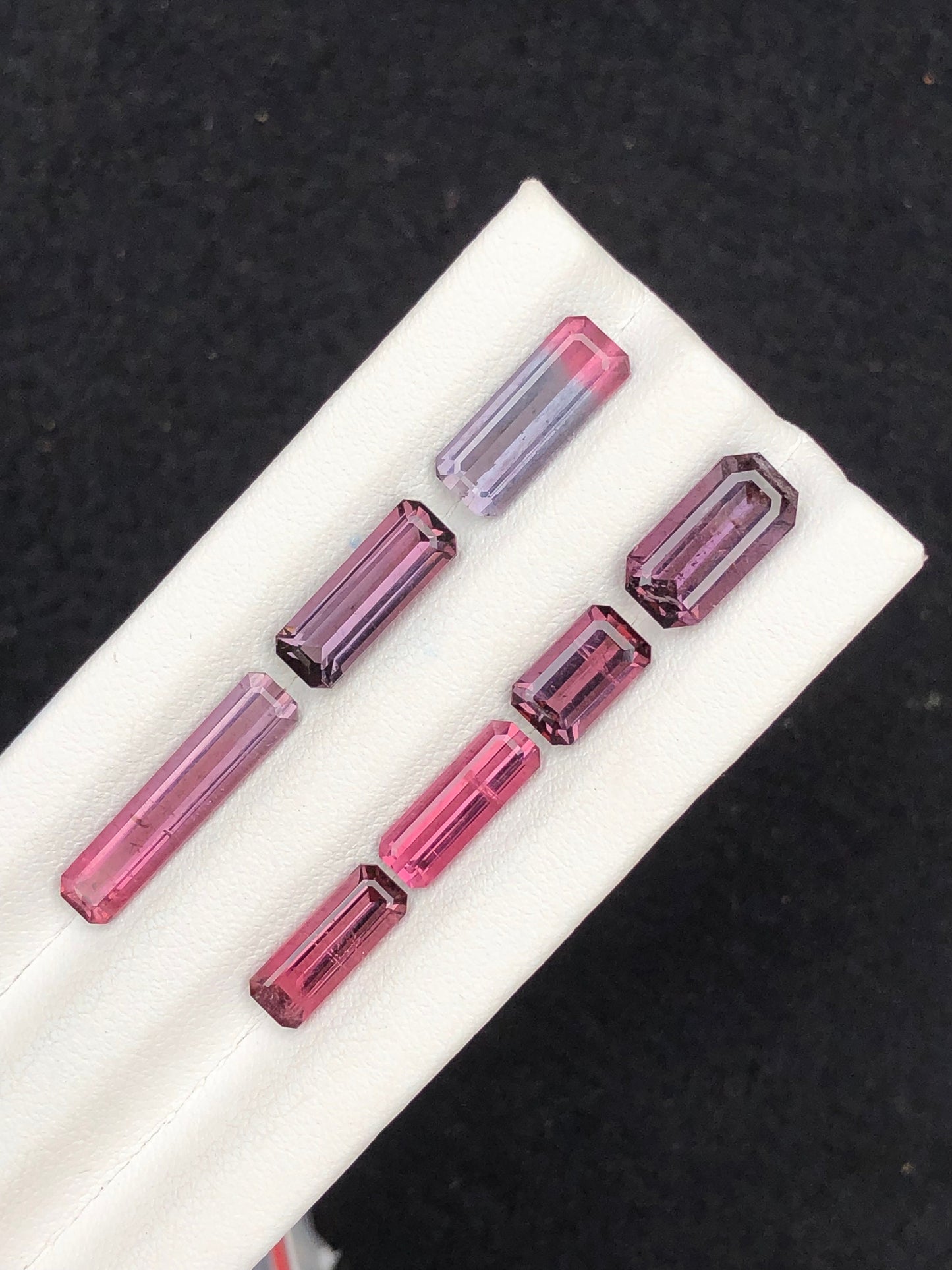 Natural red and purple tourmaline lot 16 carats