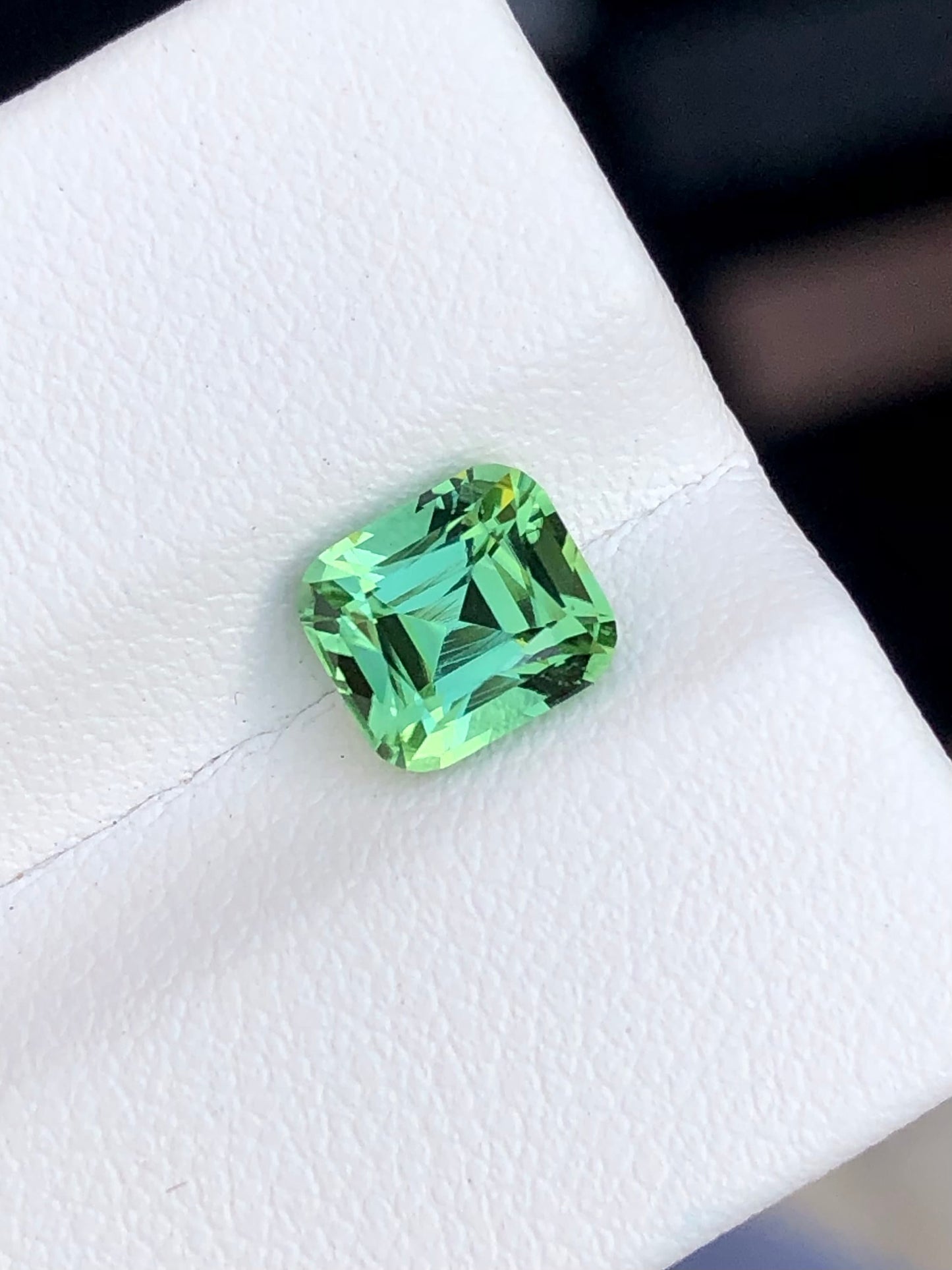 Fresh mint green tourmaline 1.75 carat