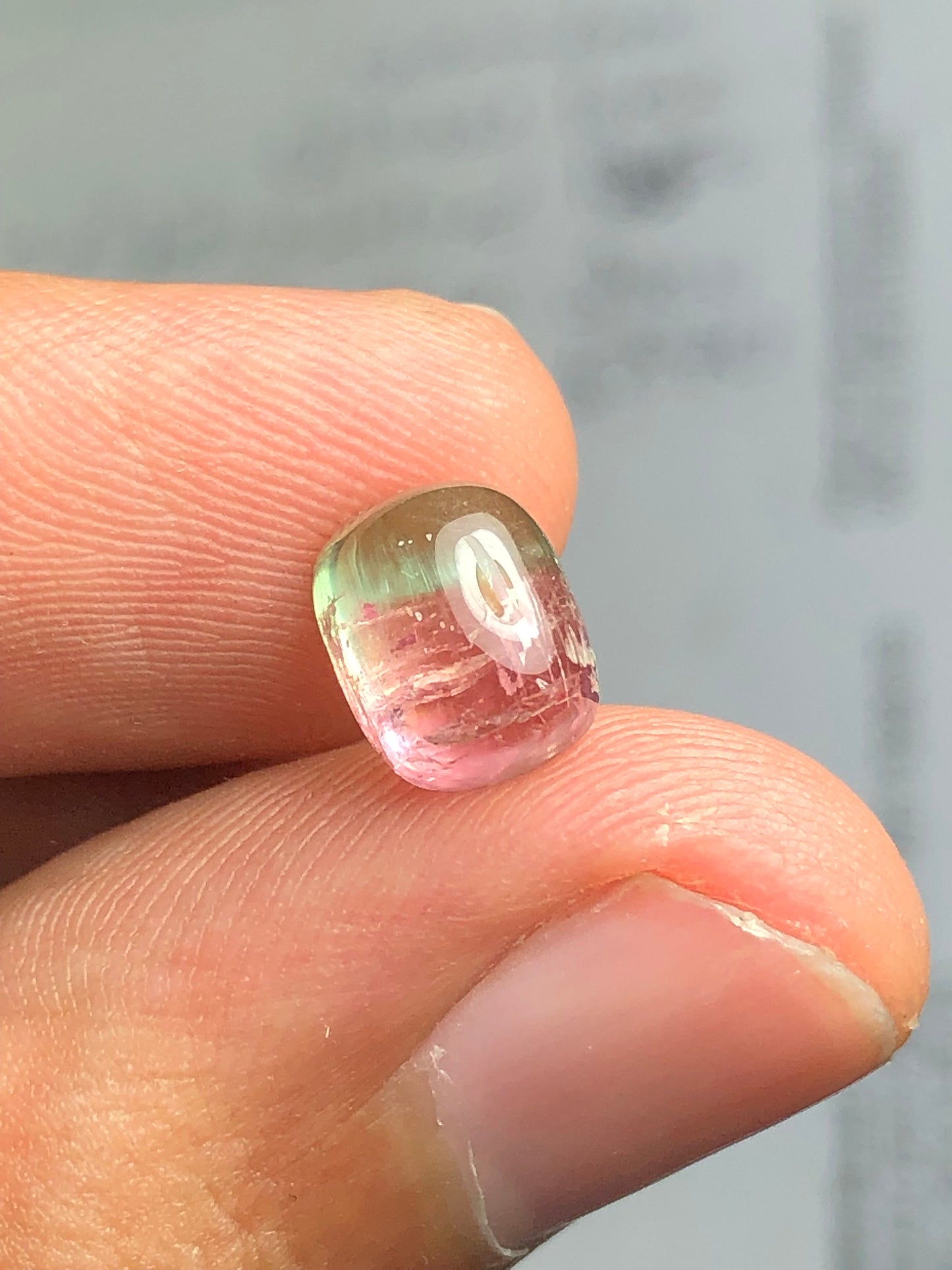 Watermelon tourmaline cabochon 2.95 carat