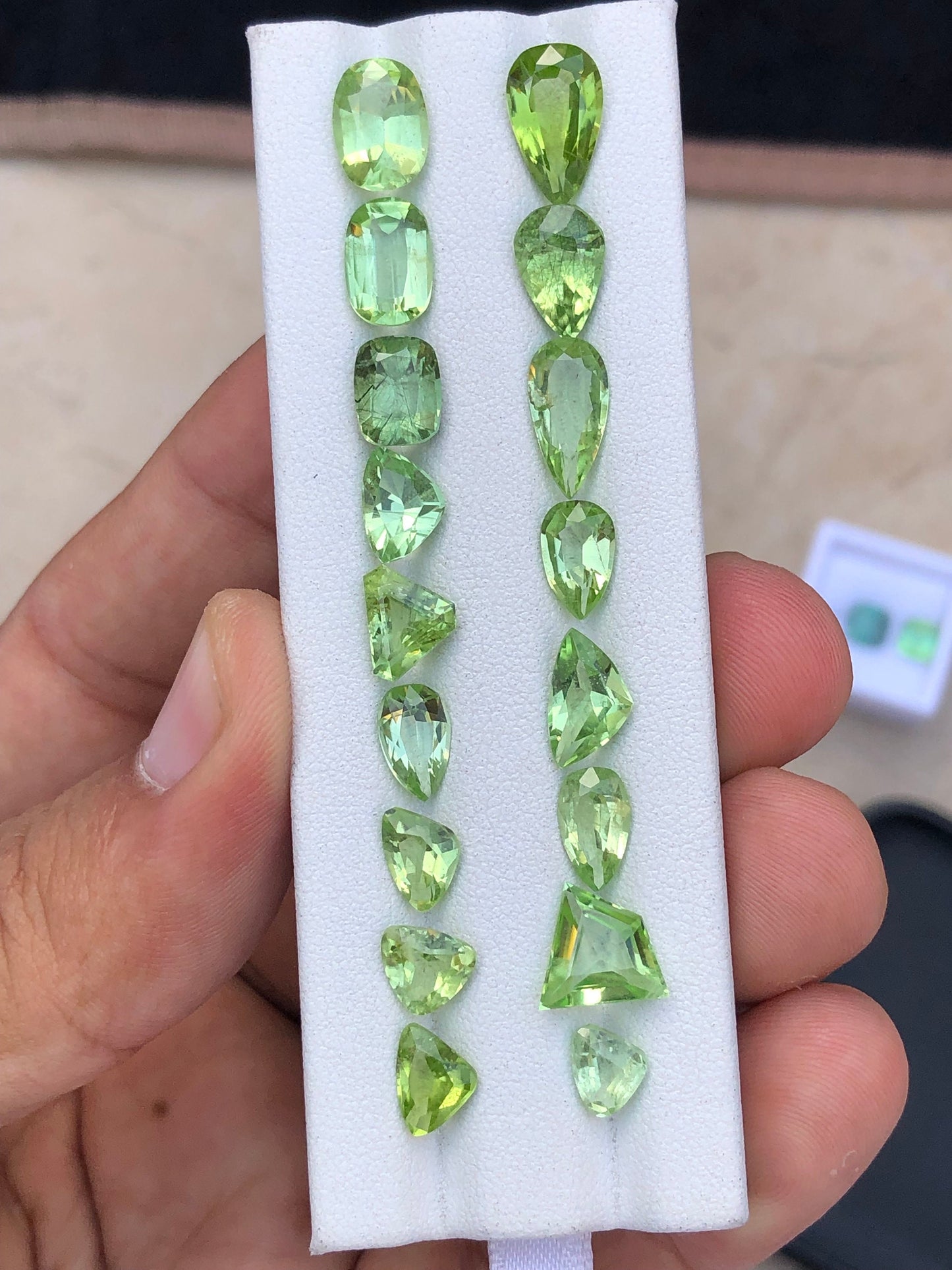 Natural faceted peridot 29 carats