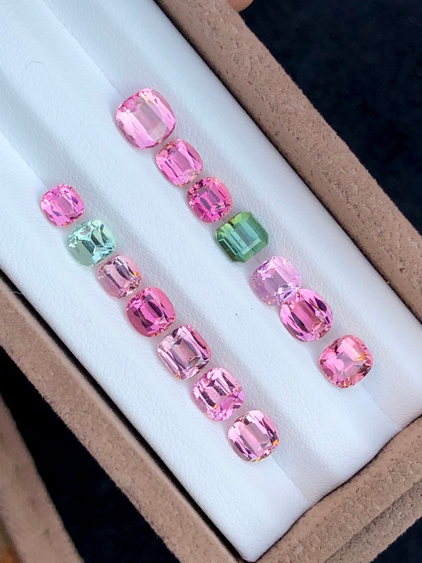 Pink tourmaline lot 11.60 carats natural