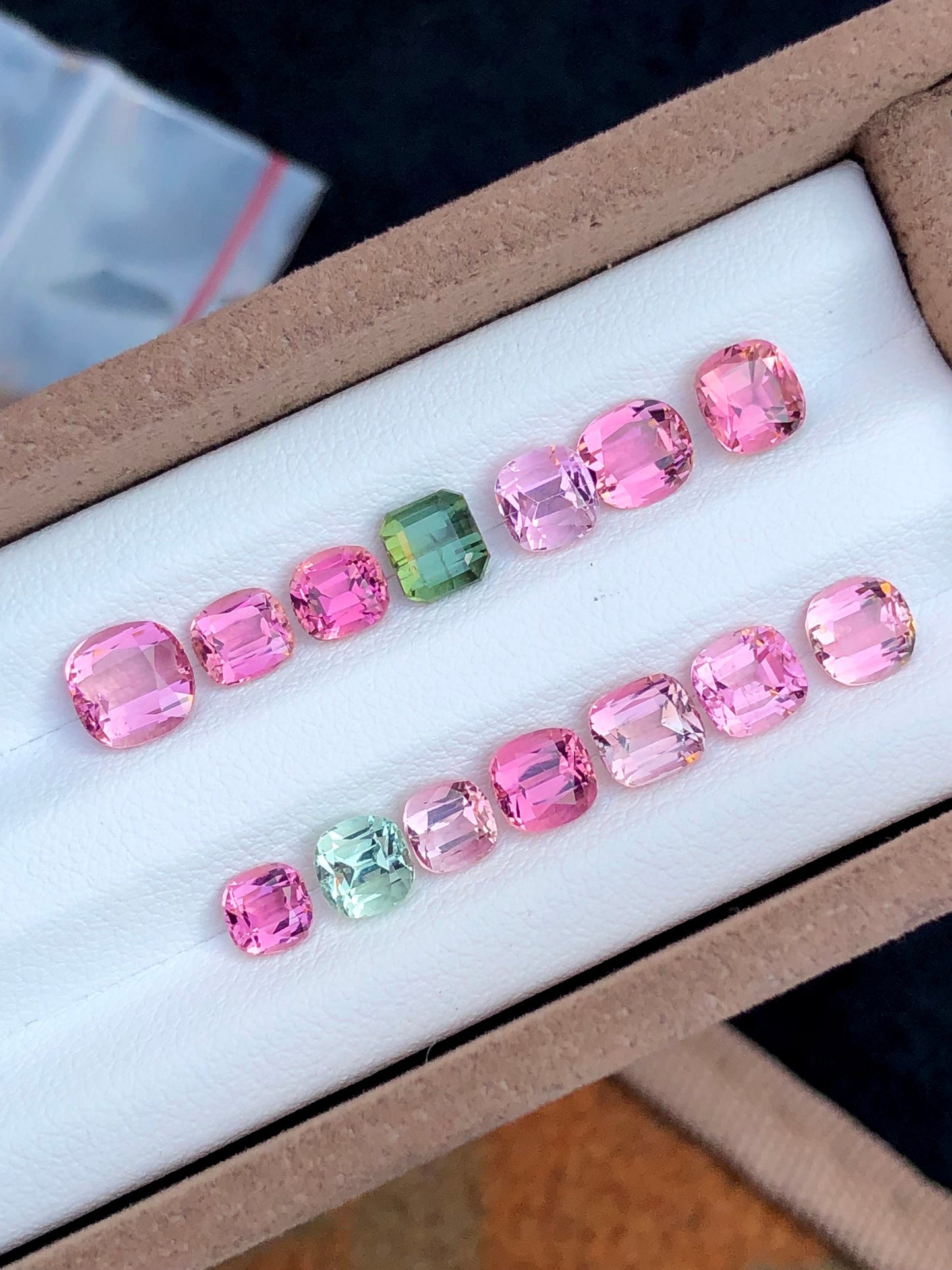 Pink tourmaline lot 11.60 carats natural