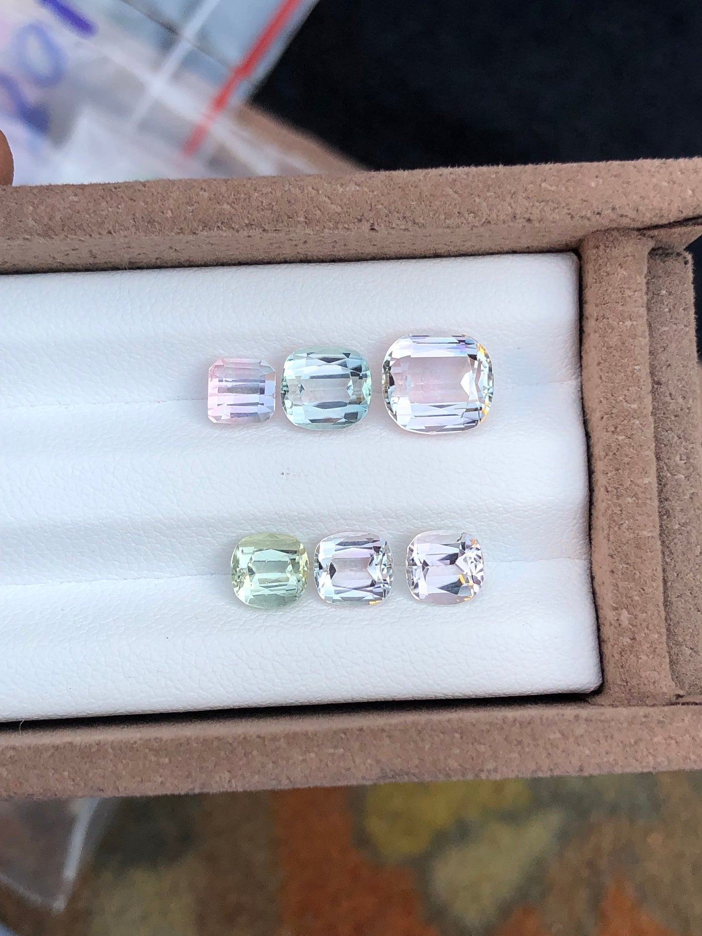 Sea foam tourmaline lot 8 carats