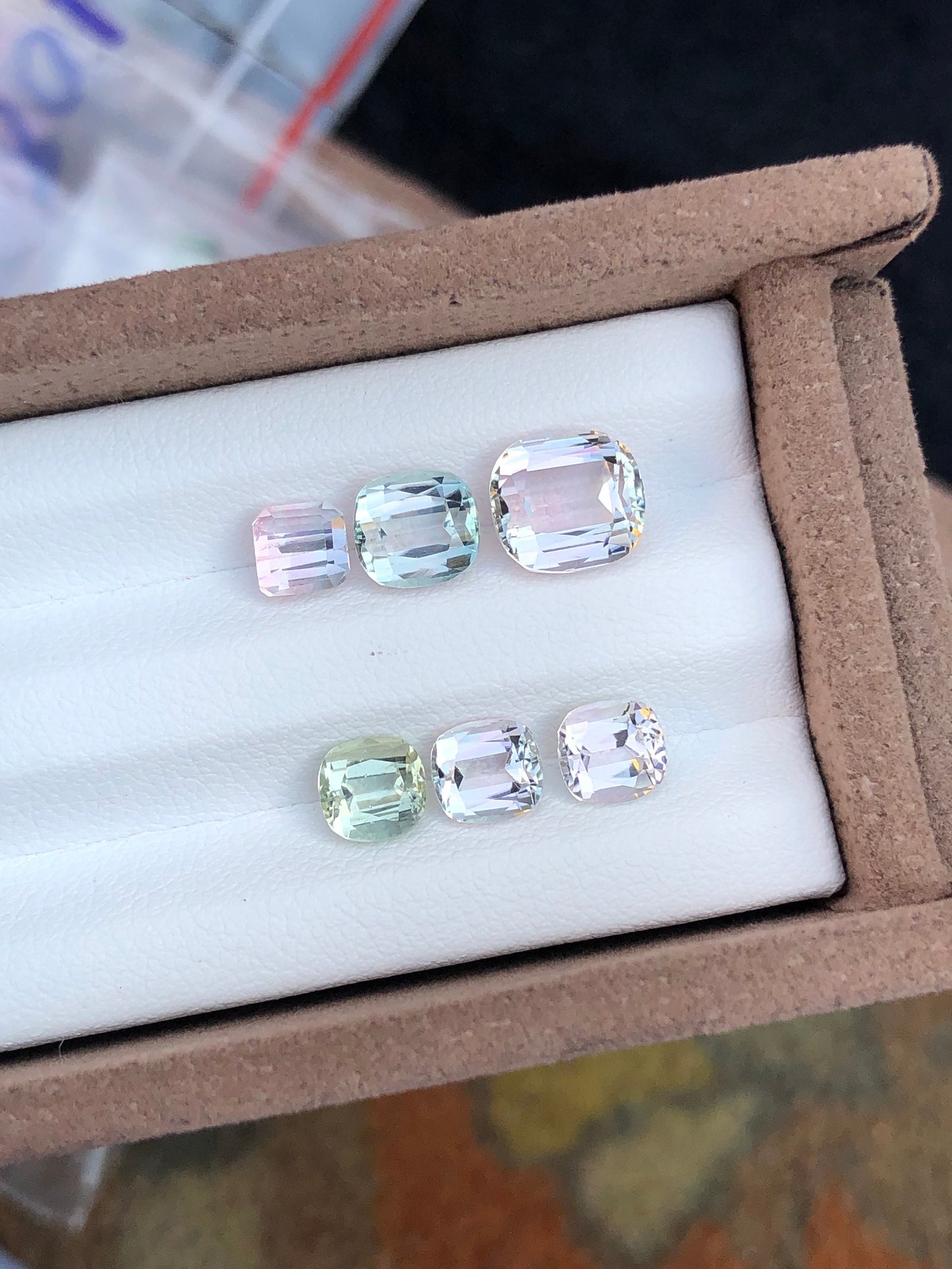 Sea foam tourmaline lot 8 carats