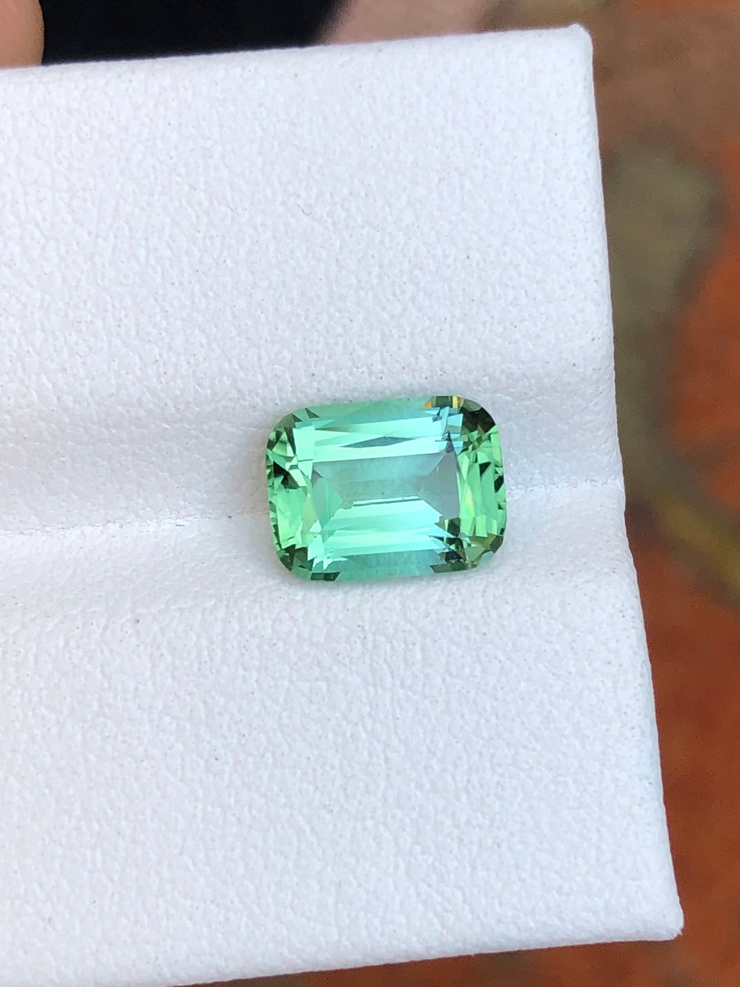 Bluish green tourmaline 1.80 carat natural