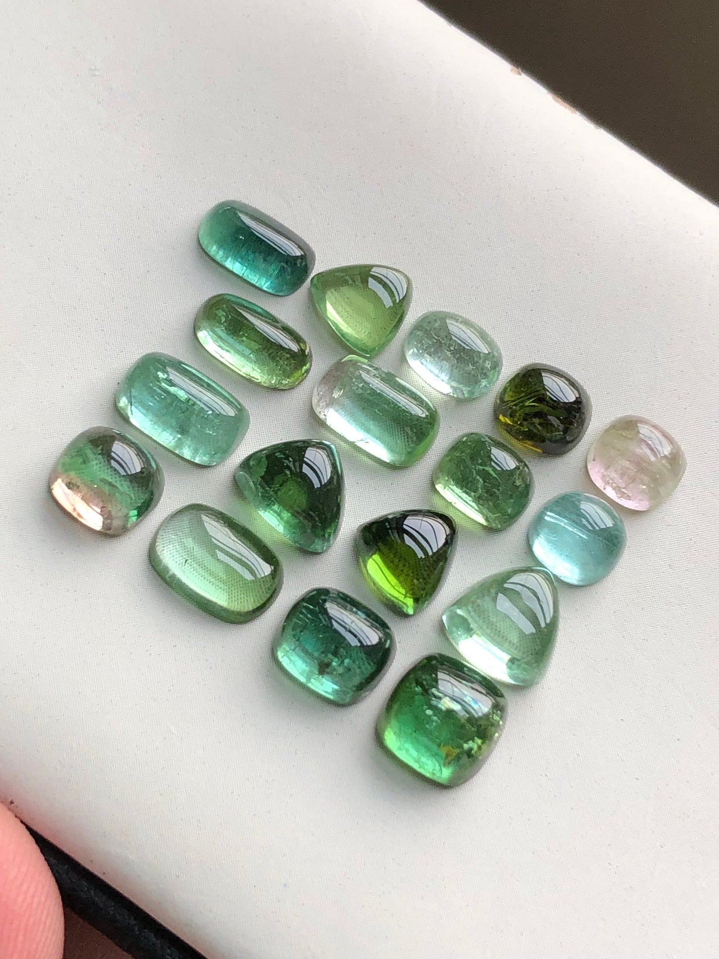 Natural tourmaline cabochons lot 24 carats