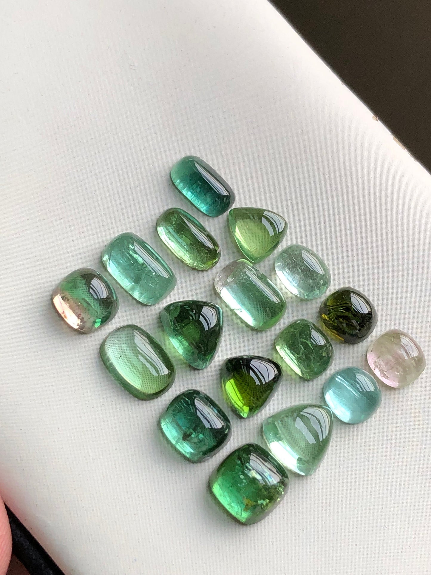 Natural tourmaline cabochons lot 24 carats