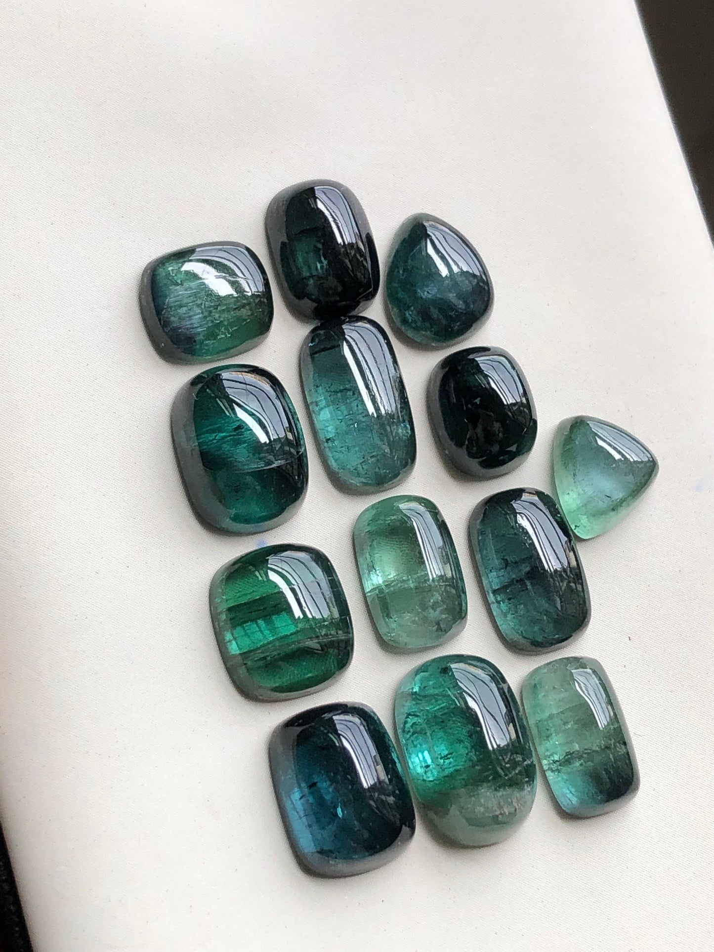 Natural tourmaline cabochons lot 45.20 carats