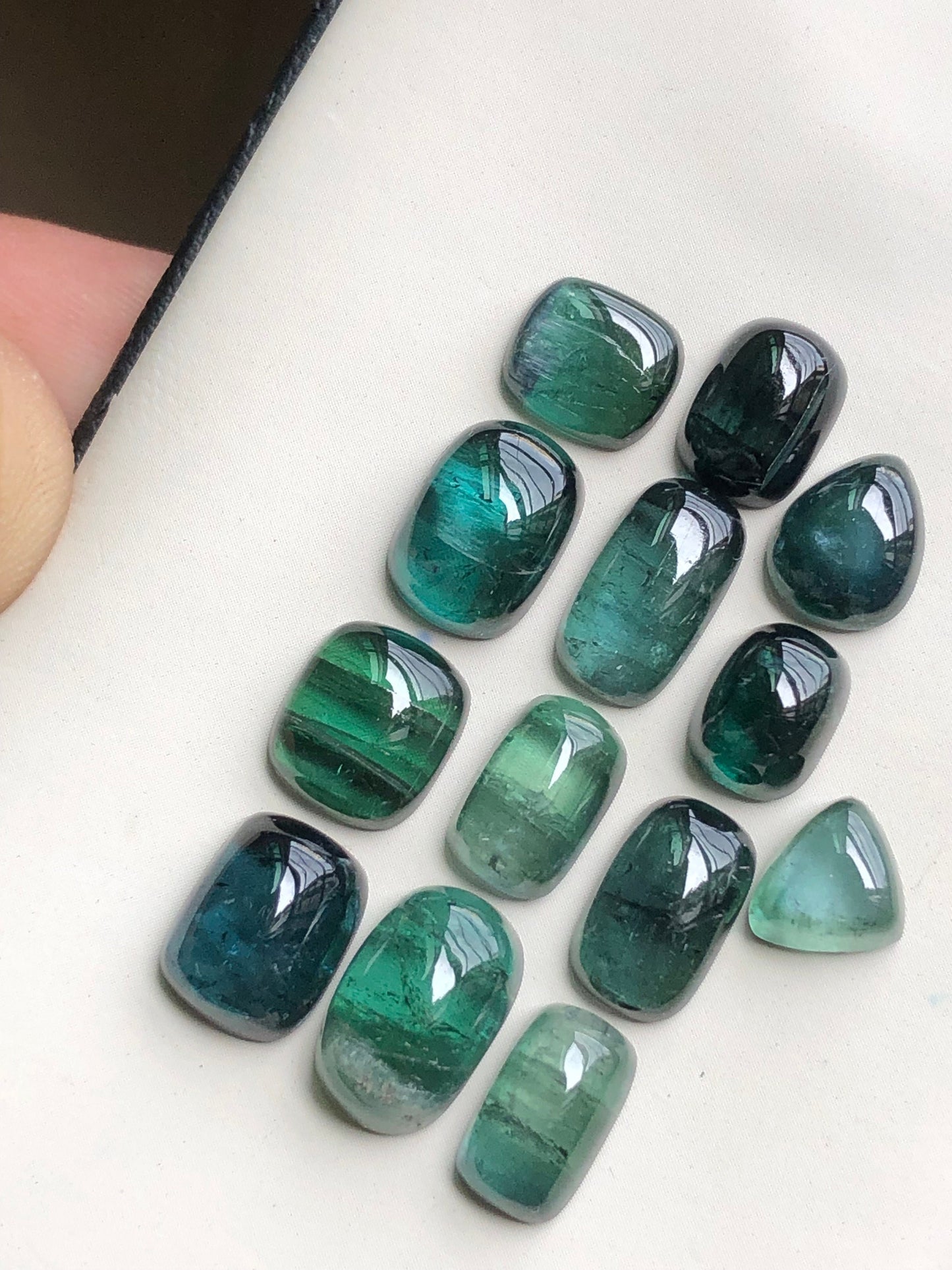 Natural tourmaline cabochons lot 45.20 carats