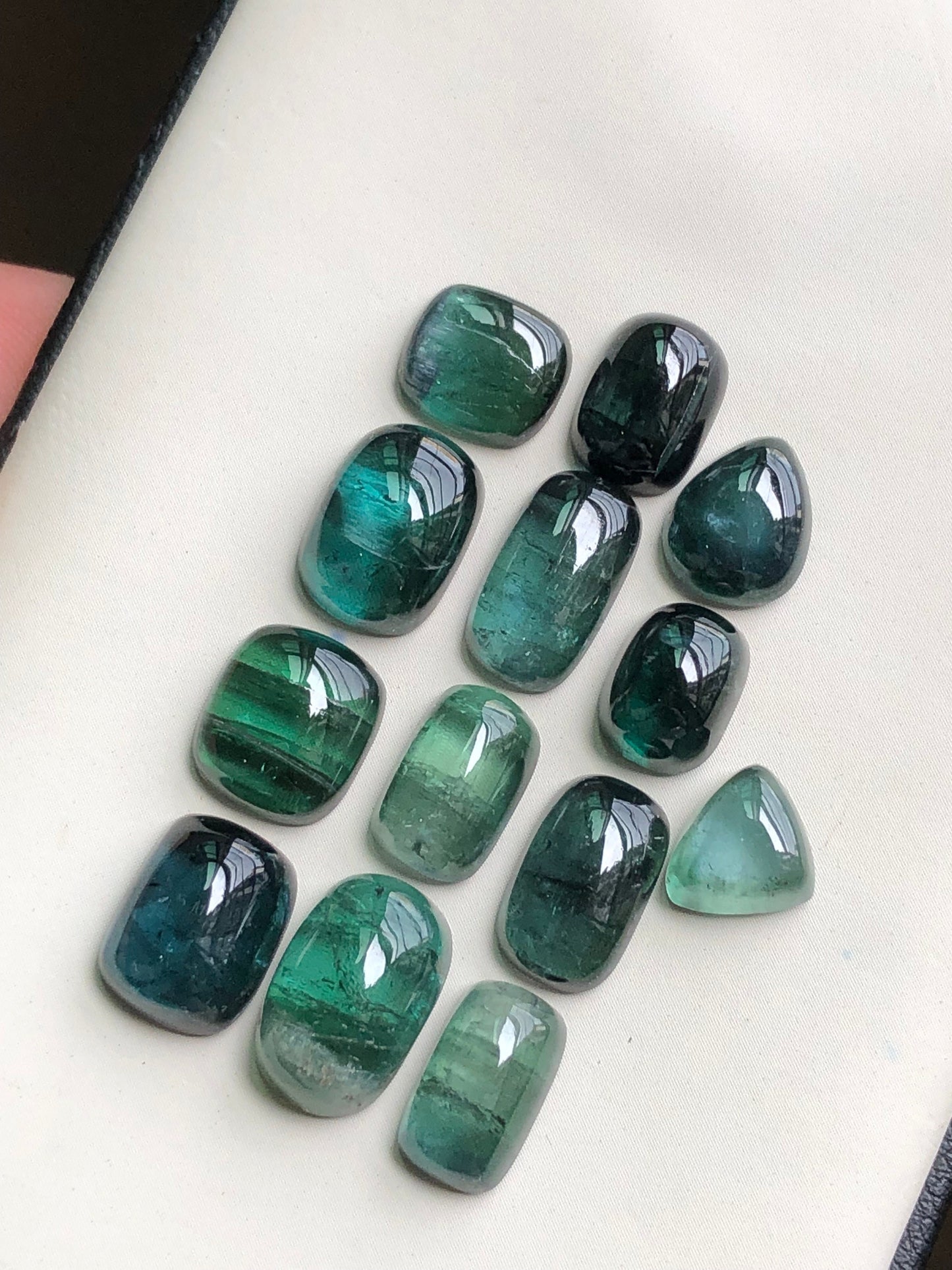 Natural tourmaline cabochons lot 45.20 carats