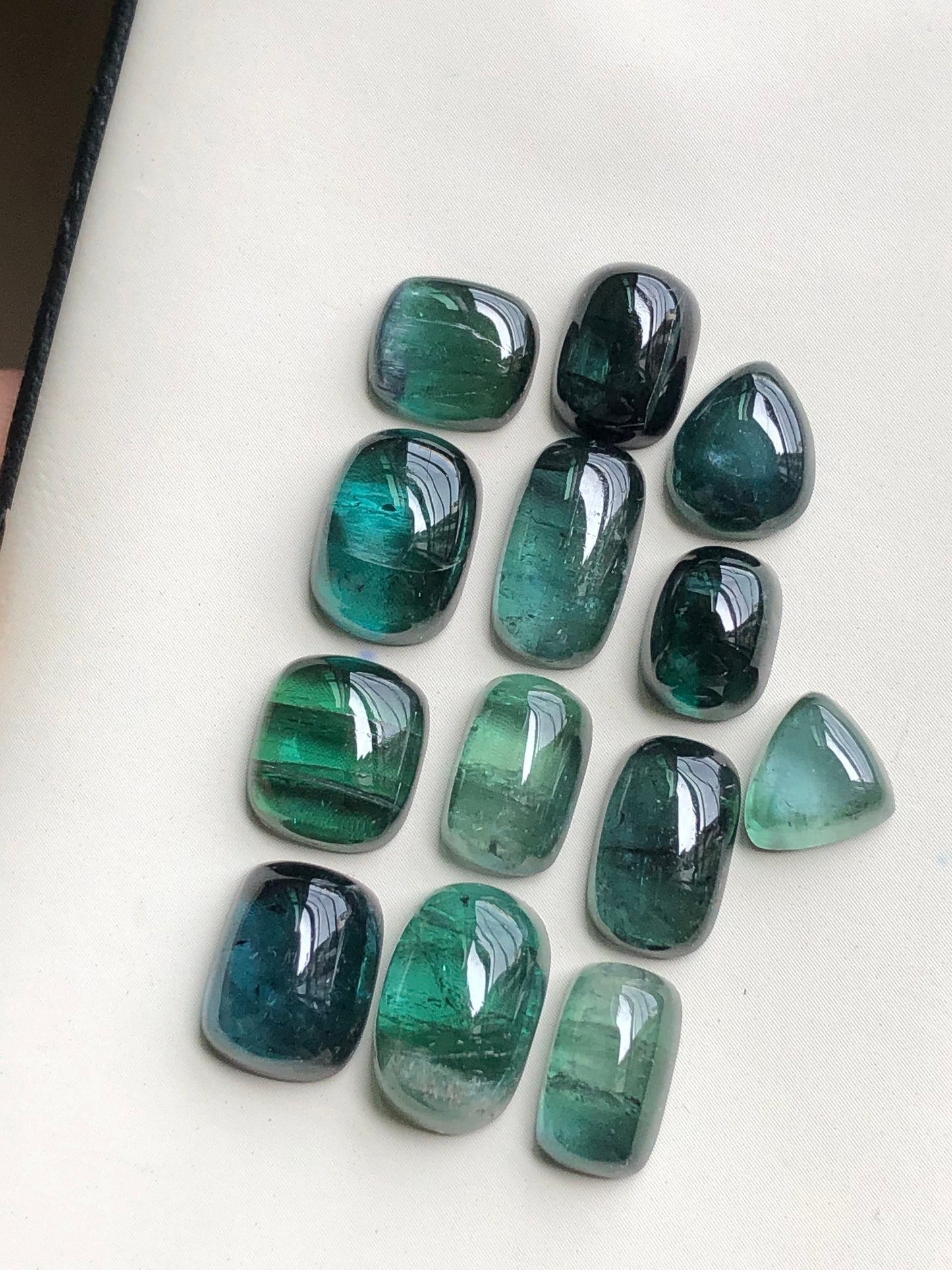 Natural tourmaline cabochons lot 45.20 carats