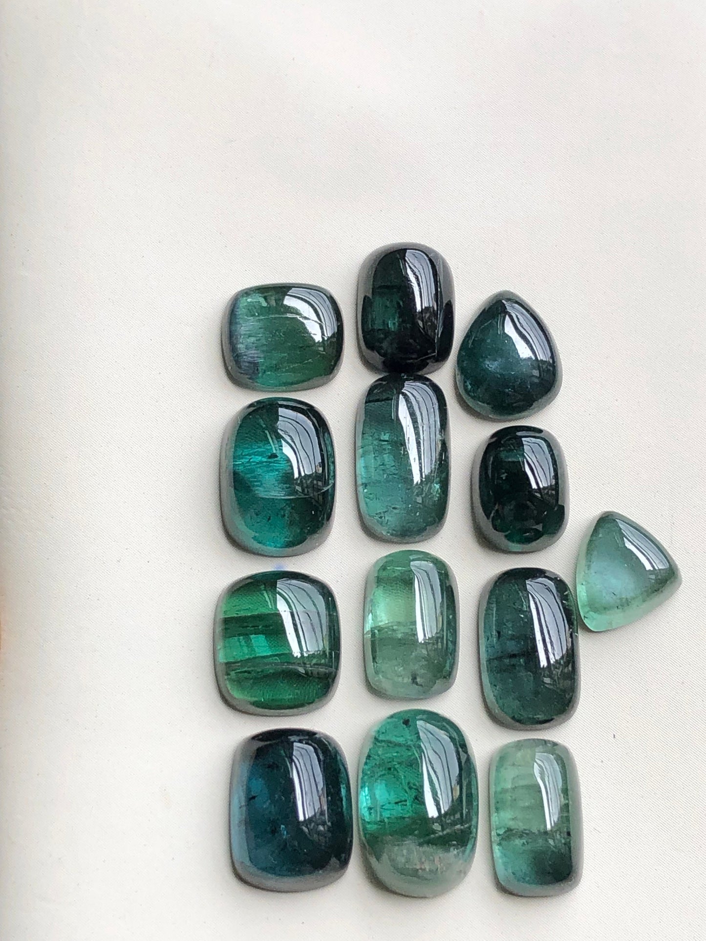 Natural tourmaline cabochons lot 45.20 carats