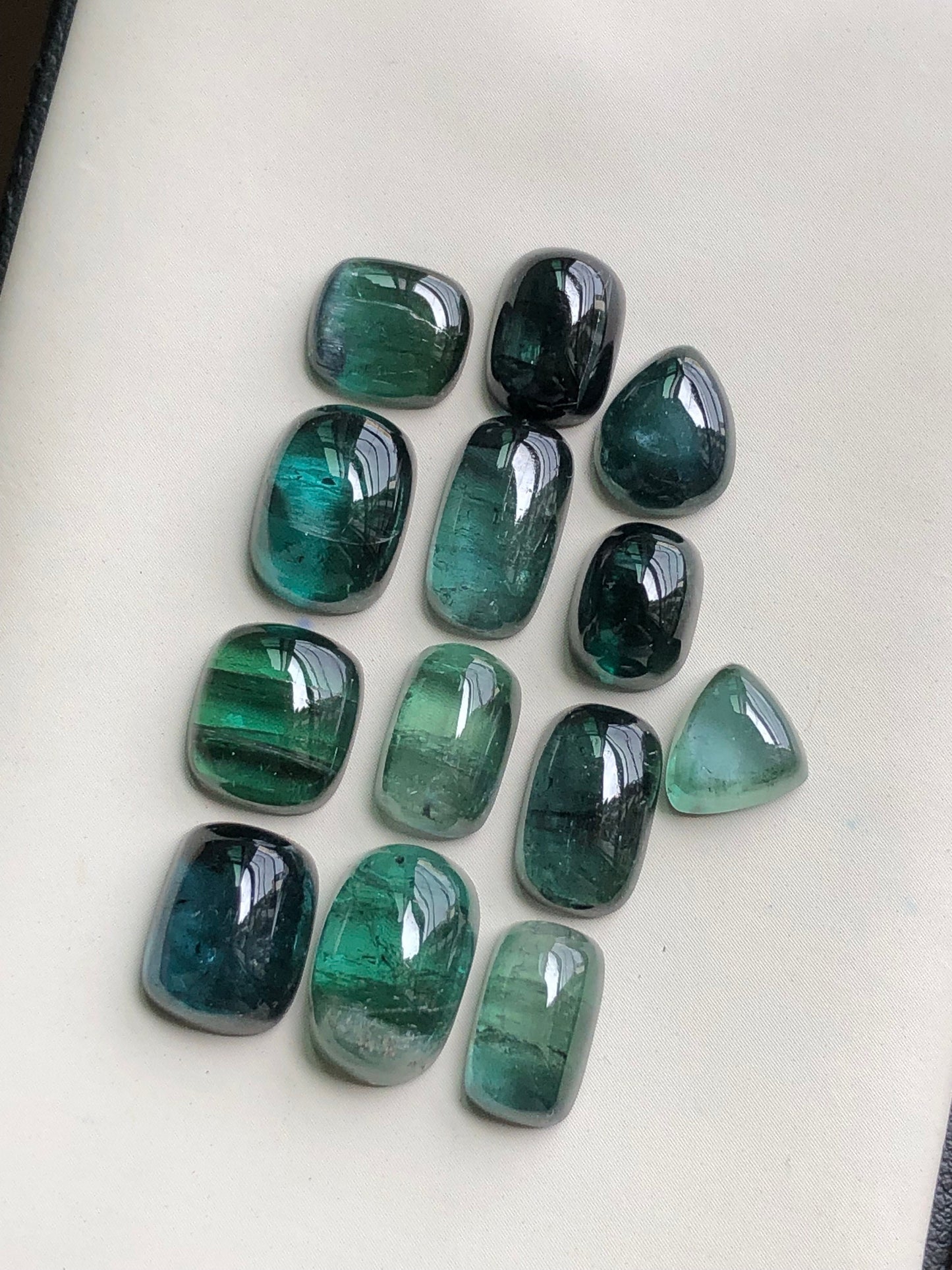 Natural tourmaline cabochons lot 45.20 carats