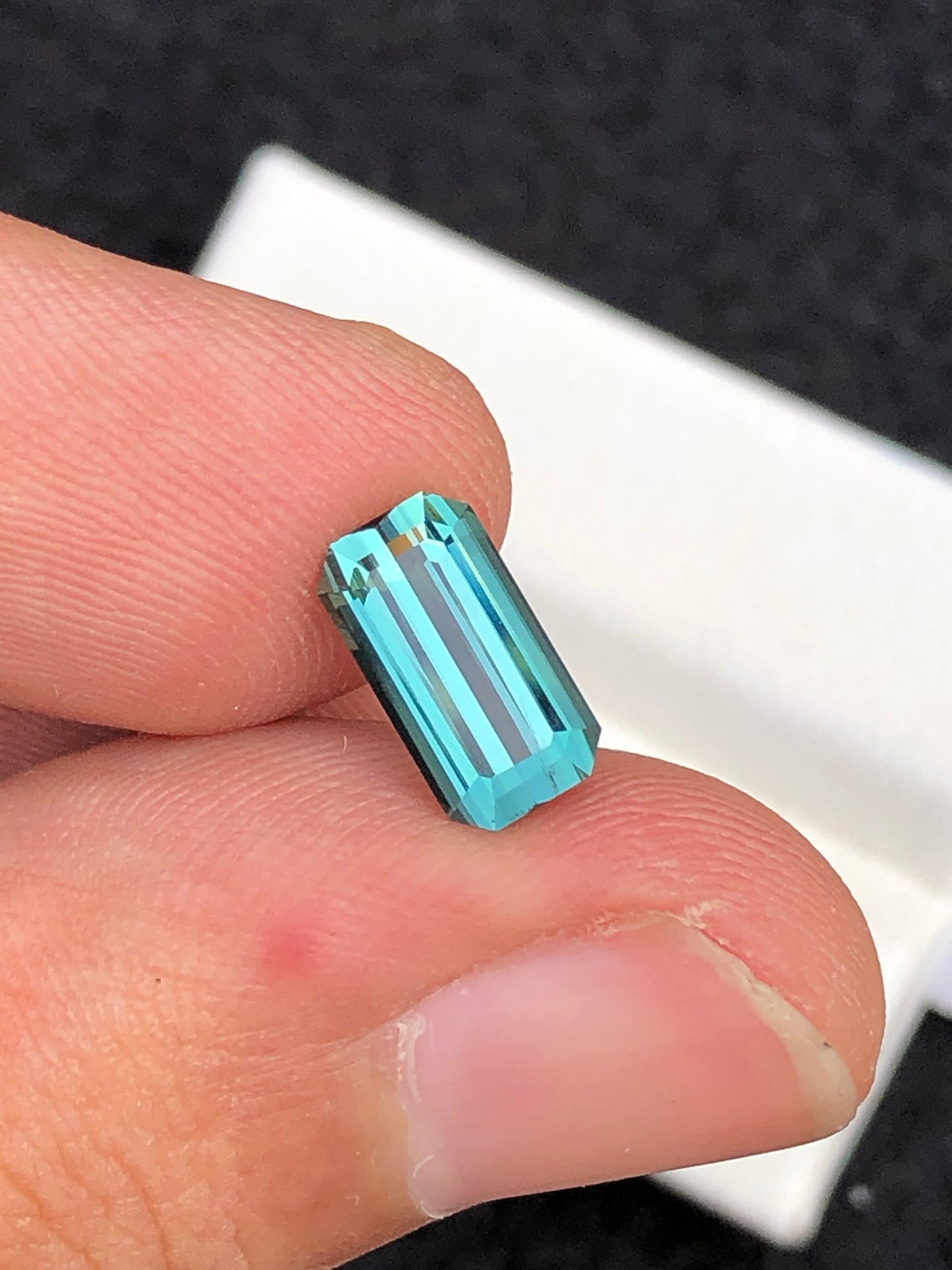 natural Blue tourmaline loop clean 2 carat