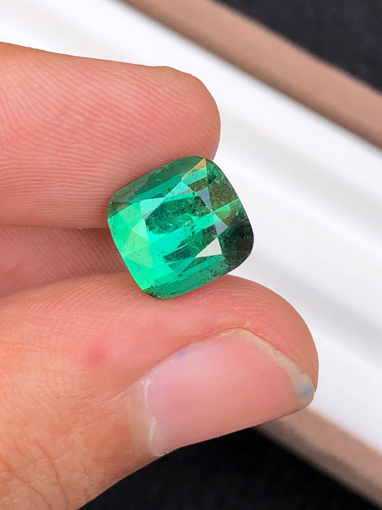 Green tourmaline 7.10 carat origin Afghanistan