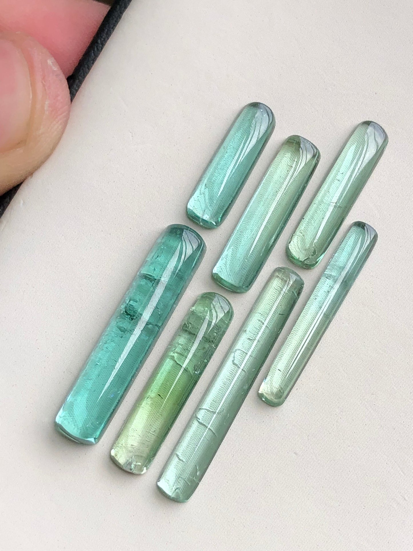 Natural tourmaline cabochons 21 carats