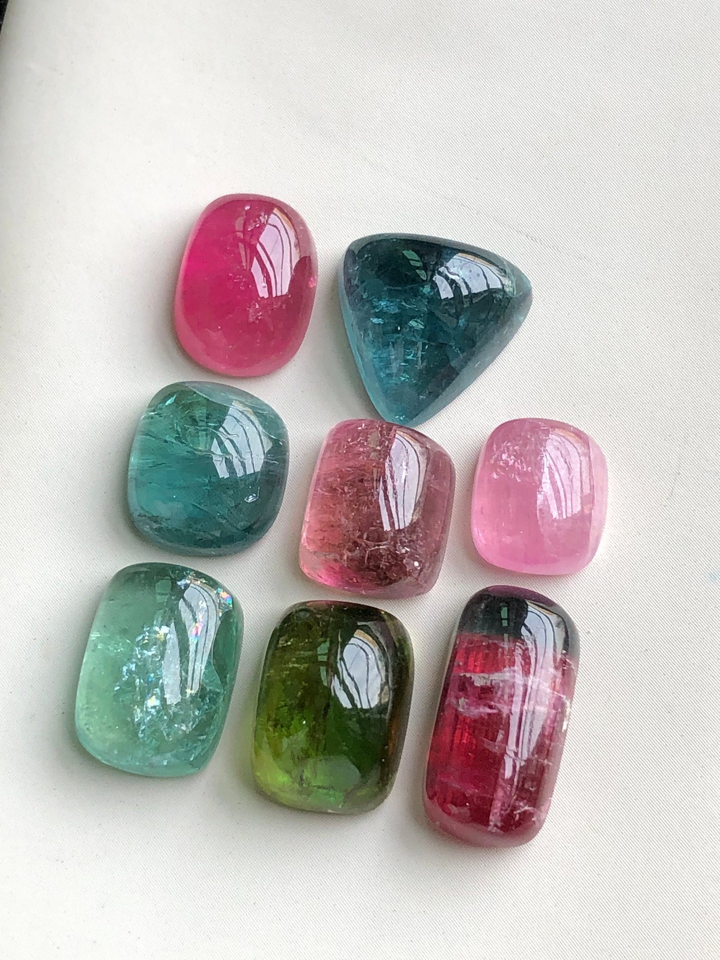 Natural mix tourmaline cabochons lot 50 carats