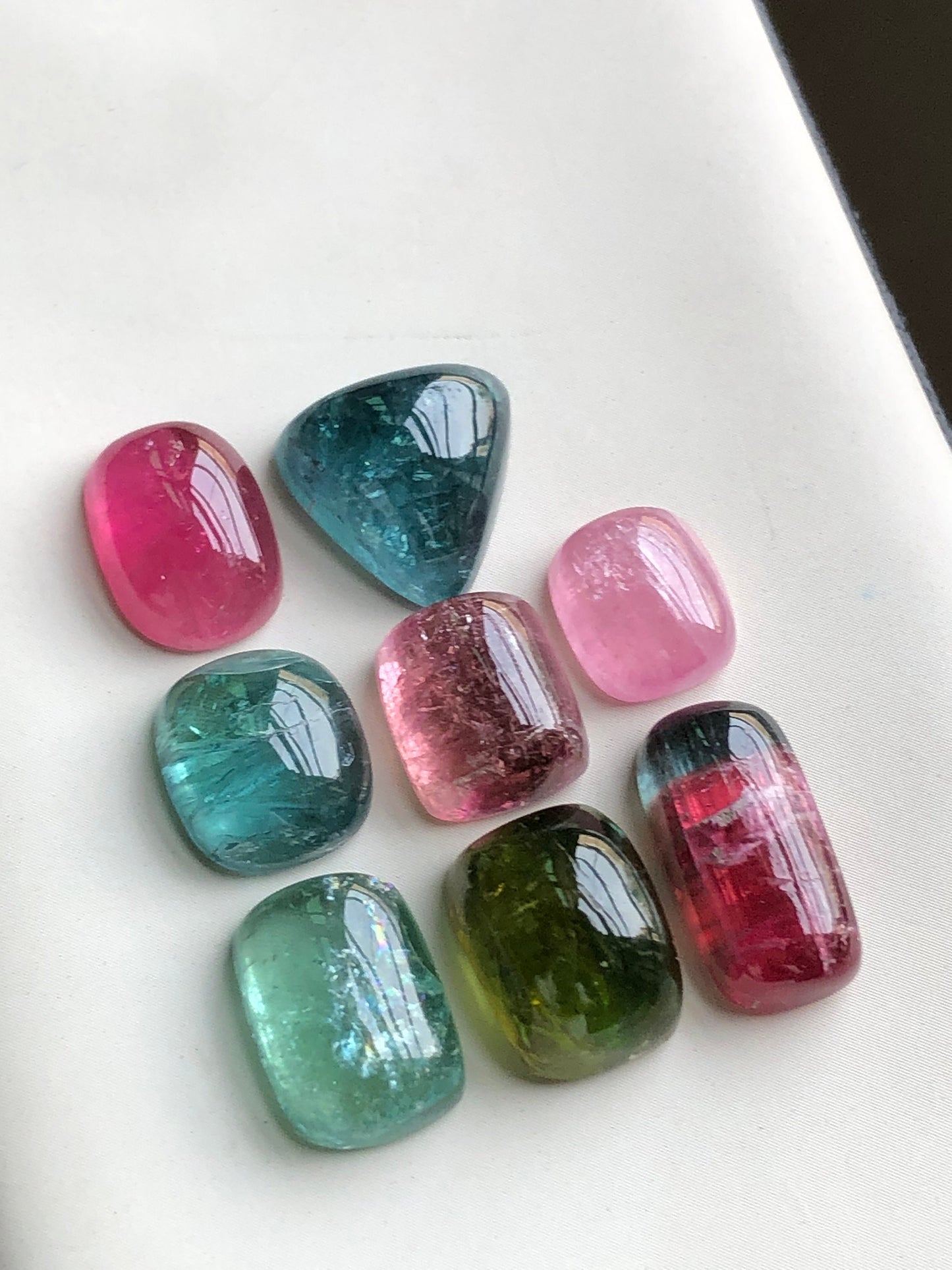 Natural mix tourmaline cabochons lot 50 carats