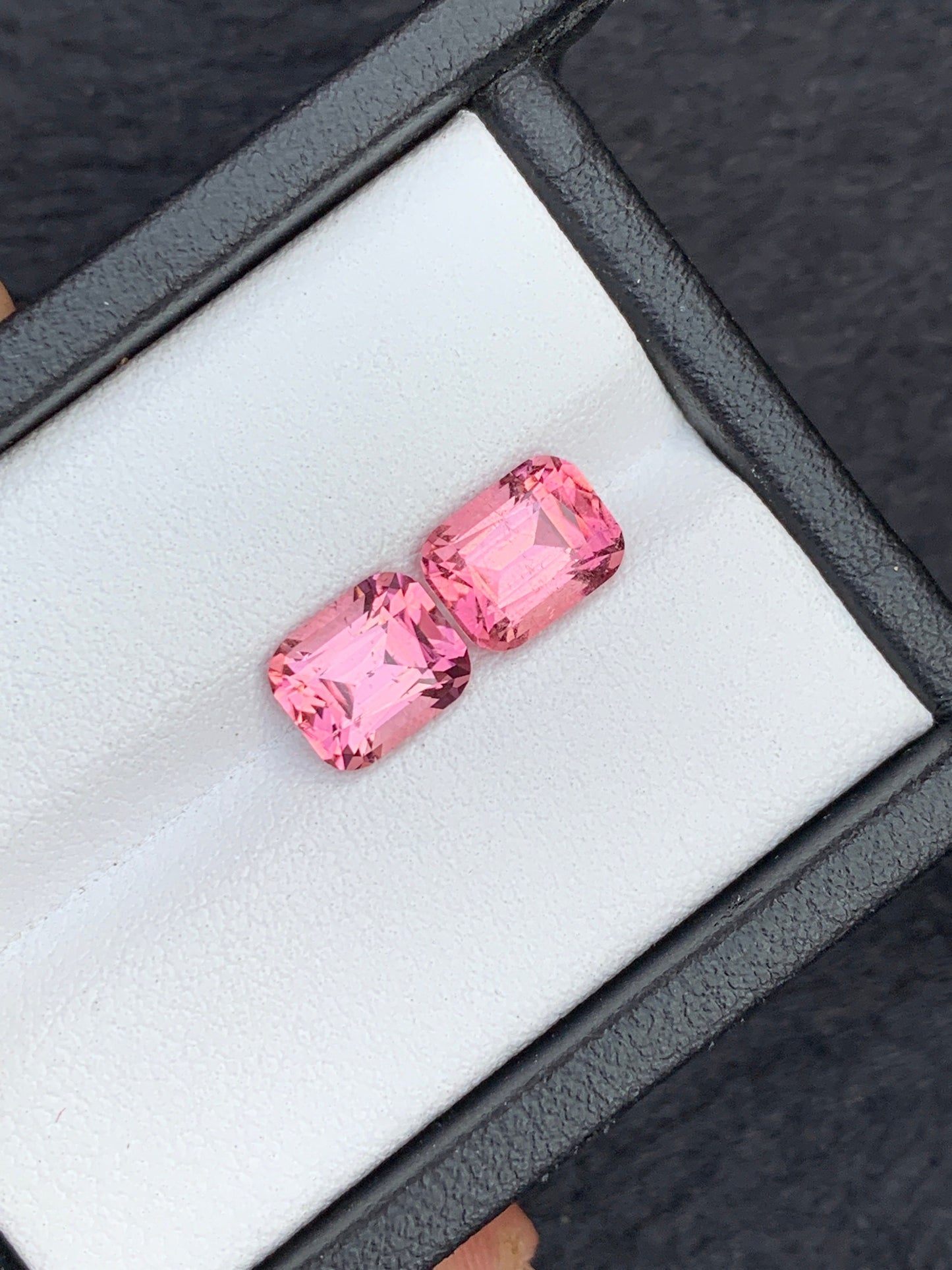 Vivid pink tourmaline pair 3.60 carats natural