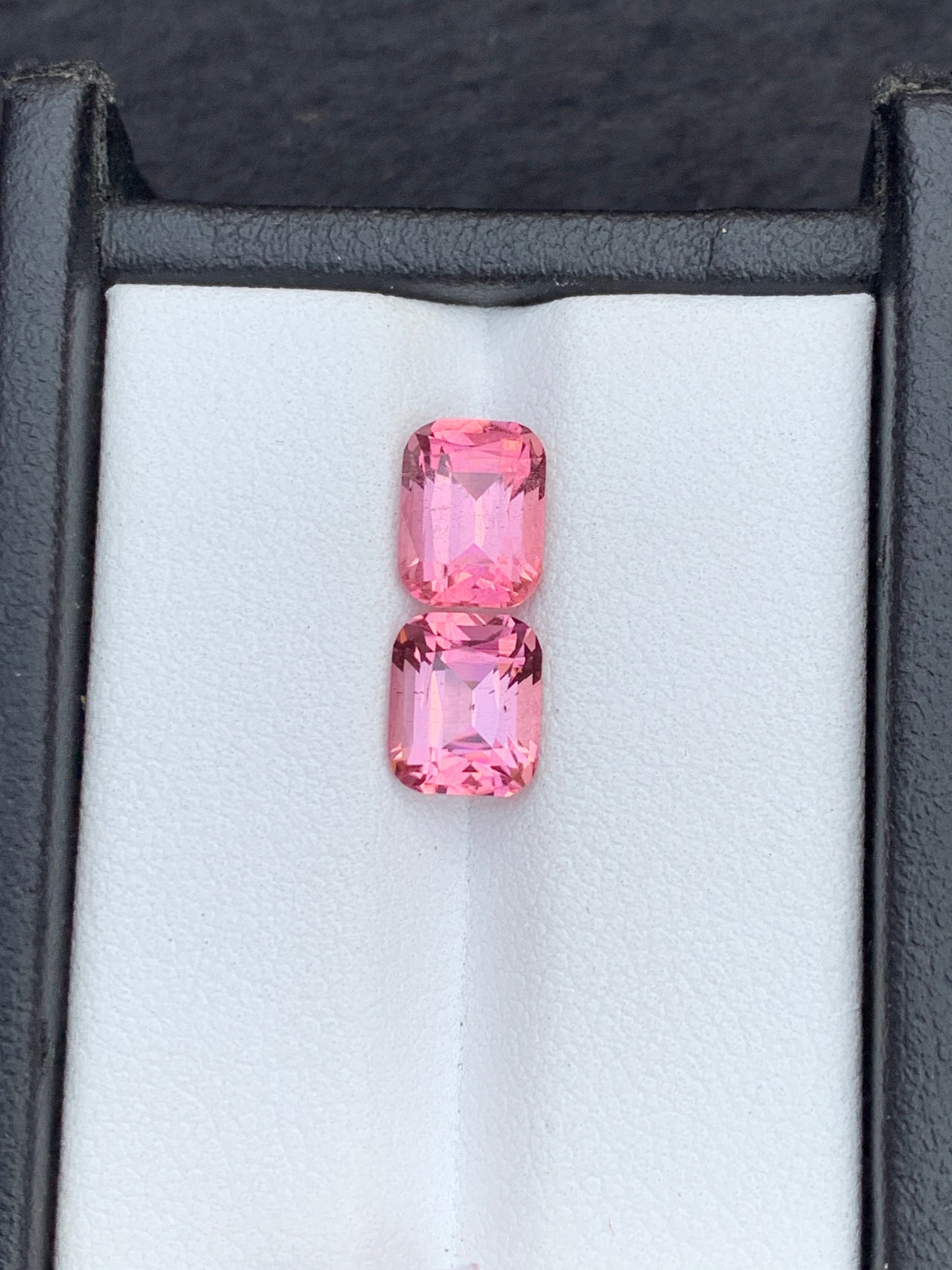 Vivid pink tourmaline pair 3.60 carats natural