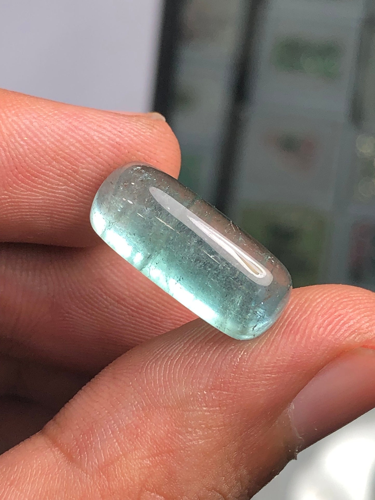 Blue tourmaline cabochon 11.20 carats