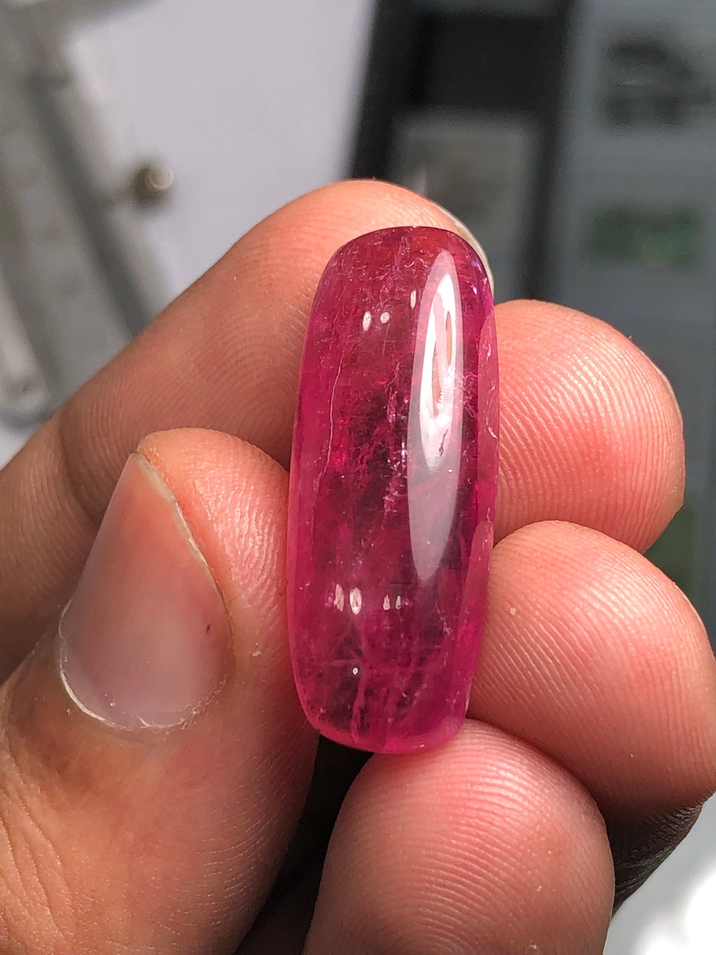 Pink tourmaline cabochon 22.70 carat