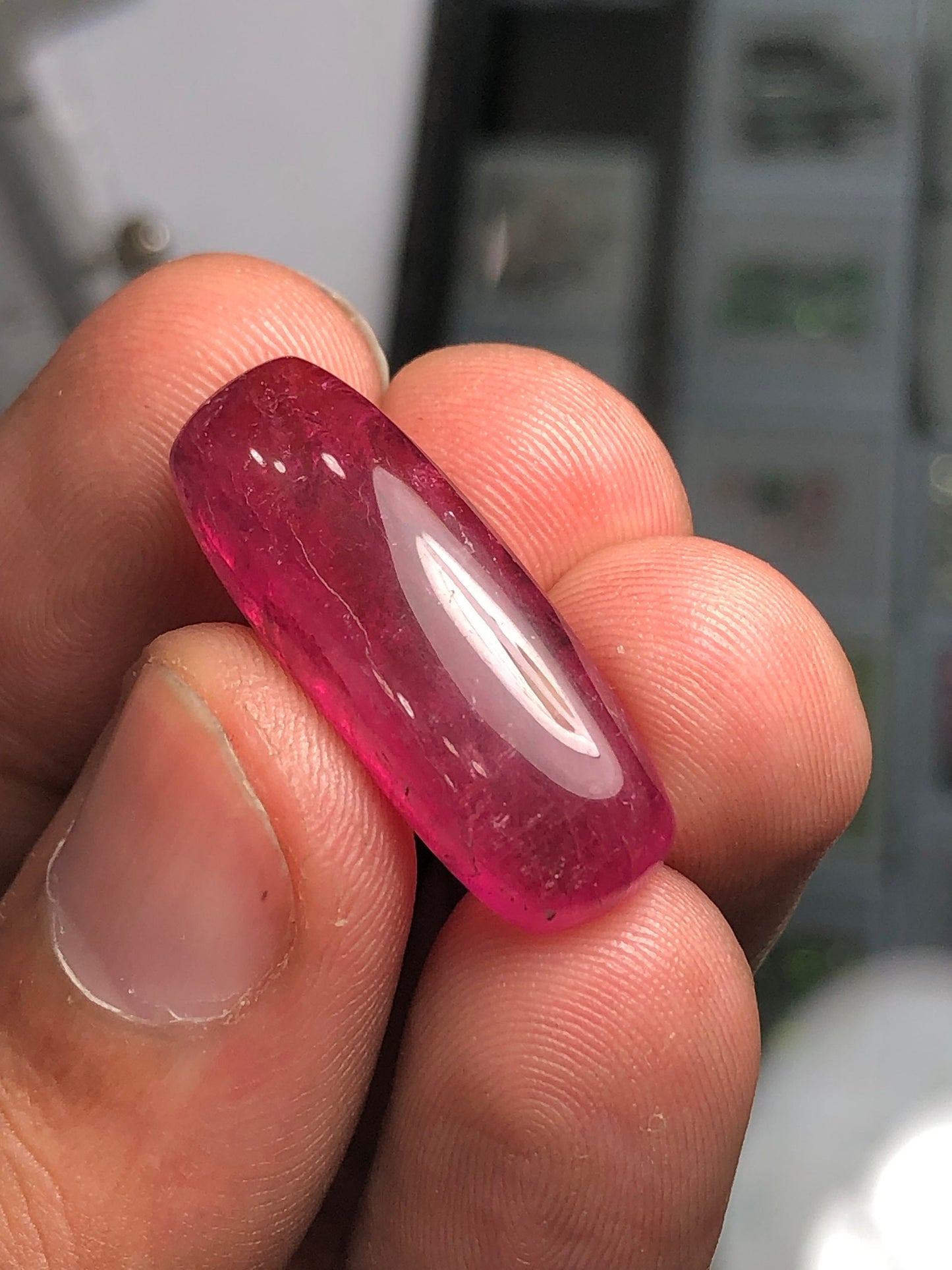 Pink tourmaline cabochon 22.70 carat