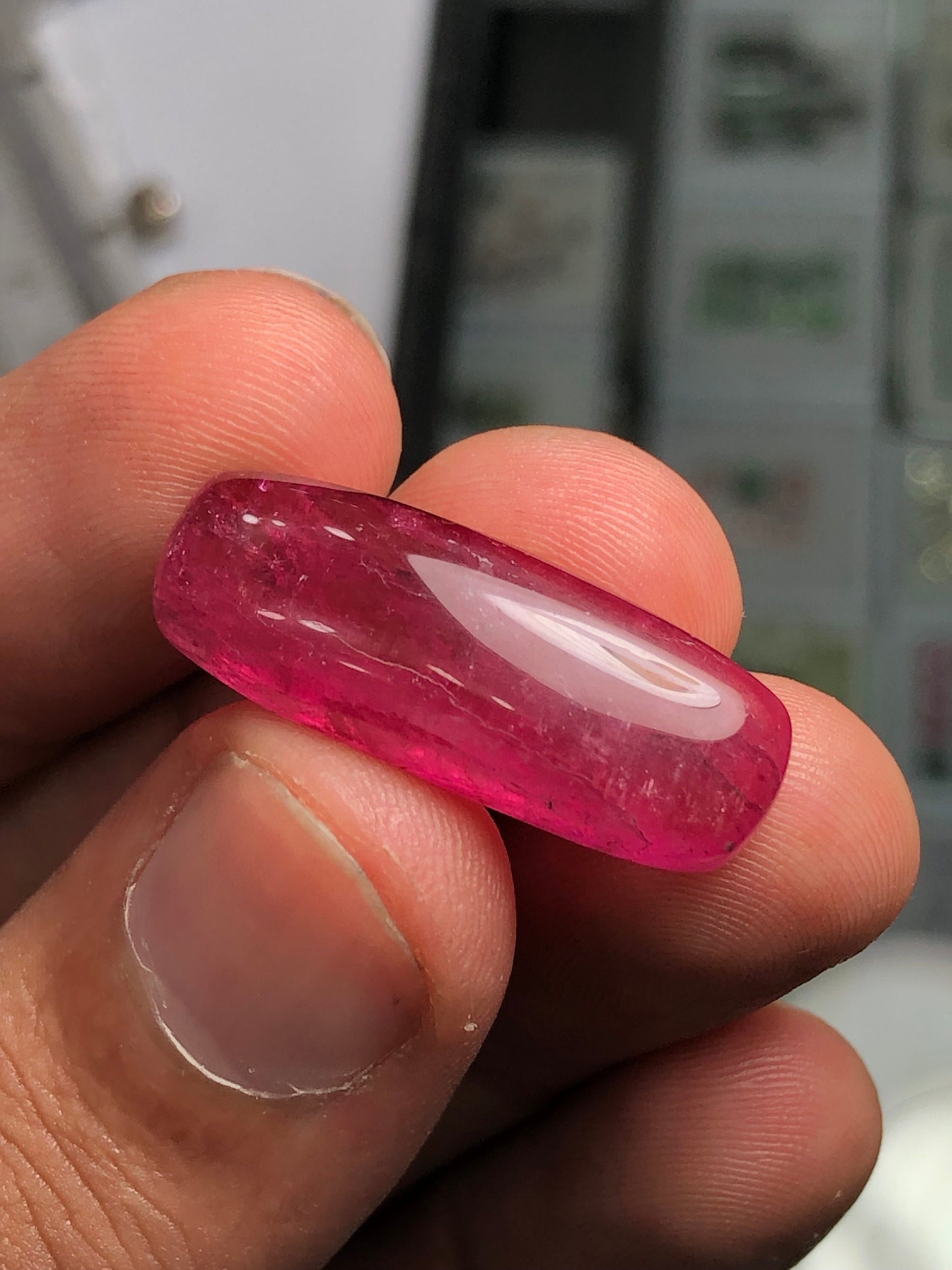 Pink tourmaline cabochon 22.70 carat