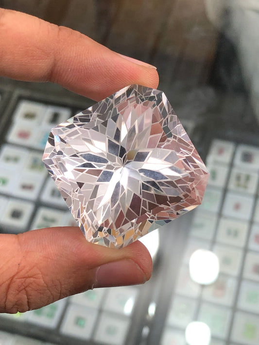 Huge fancy cut quartz available natural