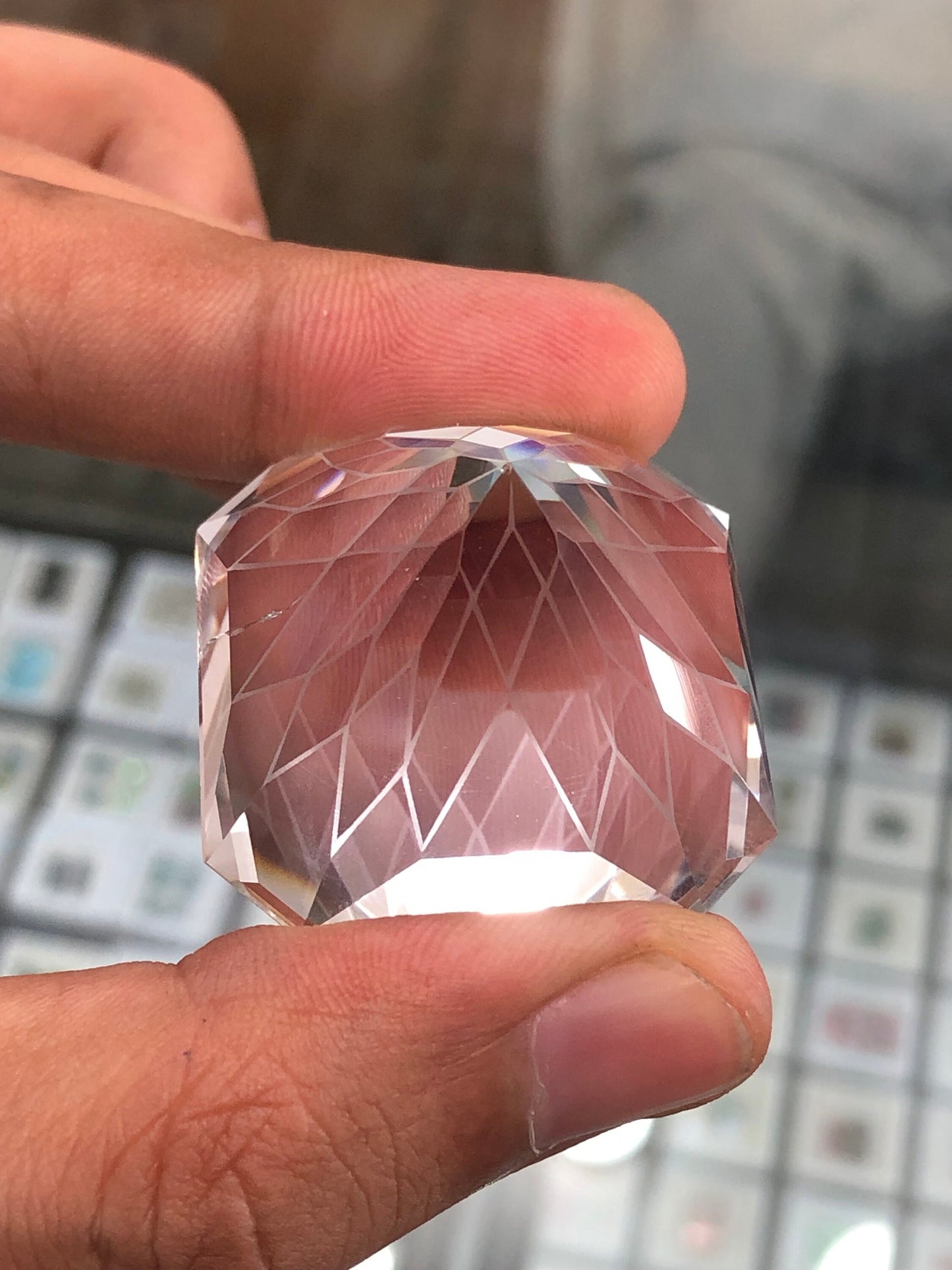 Huge fancy cut quartz available natural