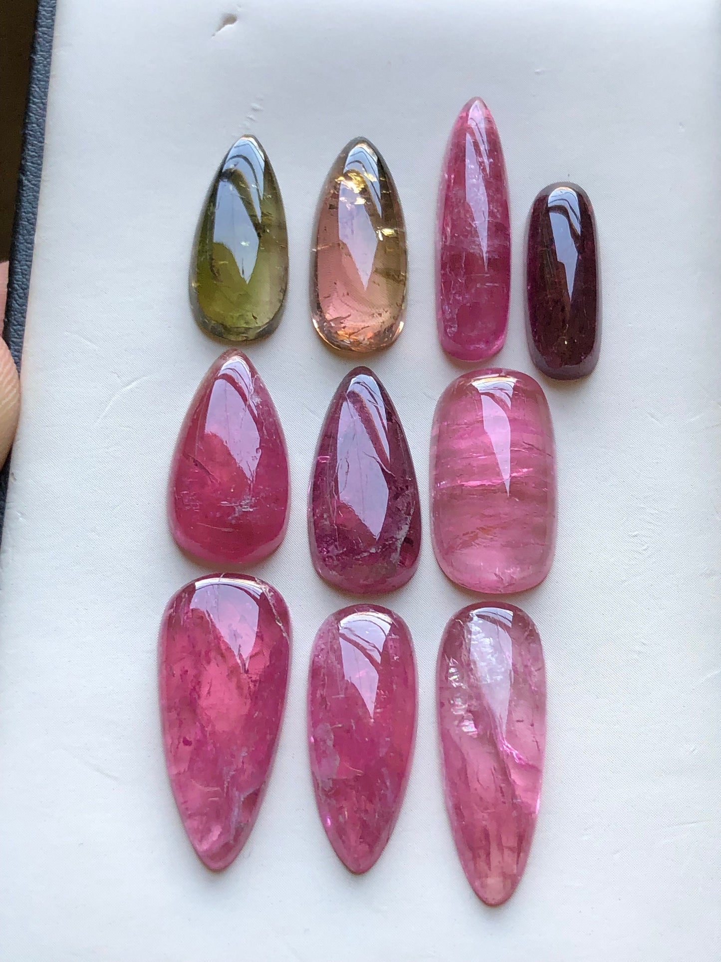 Natural pink tourmaline cabochons lot 70.90 carats